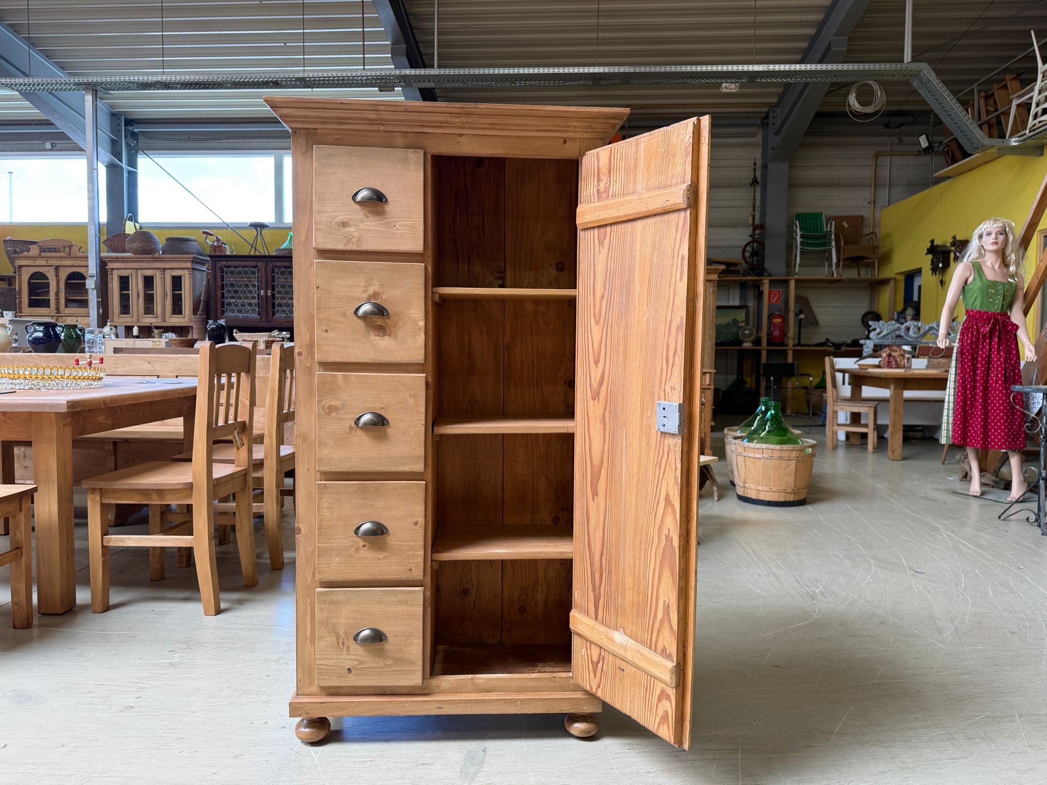 Uriger Biedermeier Brotschrank Almerschrank Vorratskasten Kasten Antik G1659