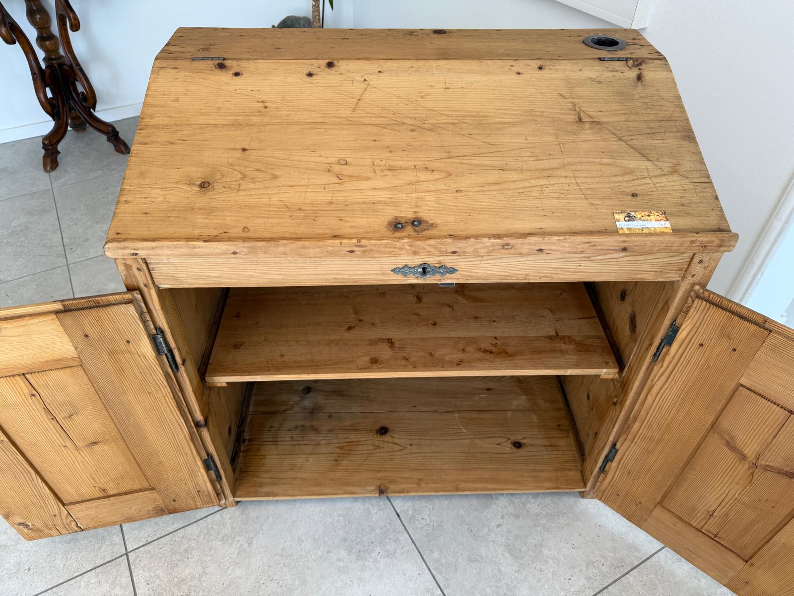 Original Naturholz Schreibtisch Schreibpult Naturholz Naturholz G1798