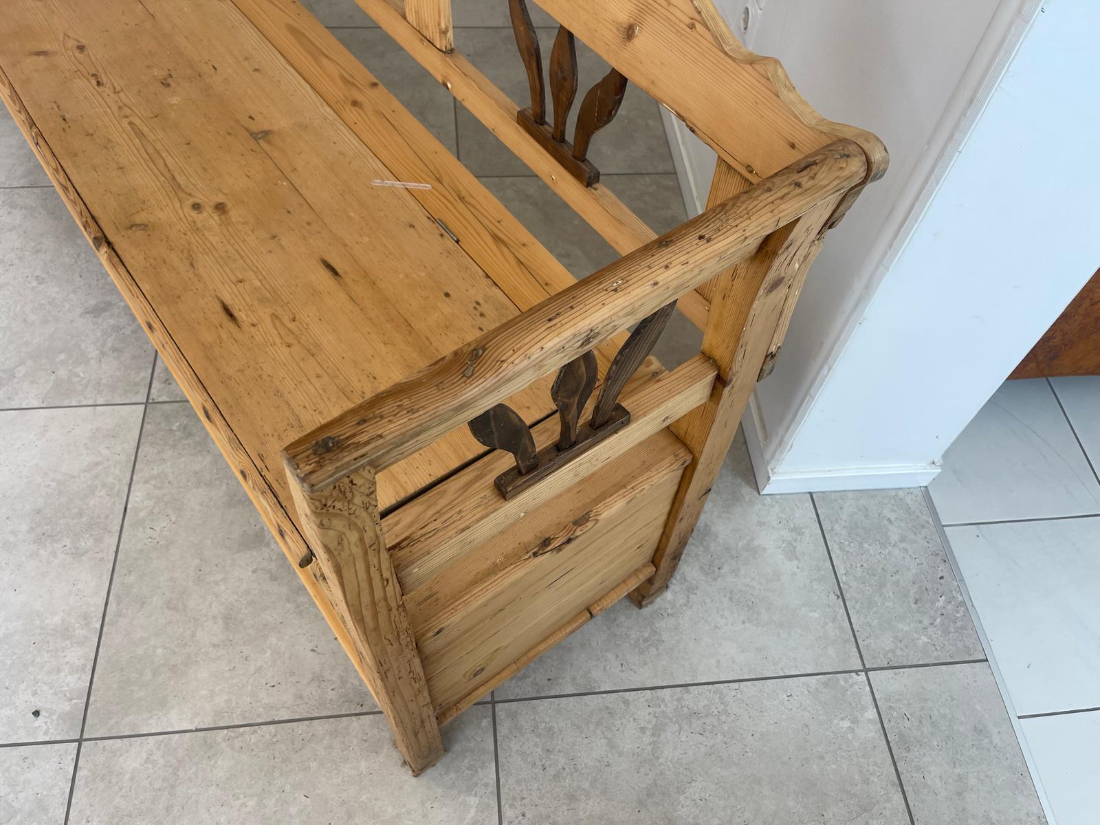 Sale Provinzielle Biedermeier Truhenbank Landhausbank G1707