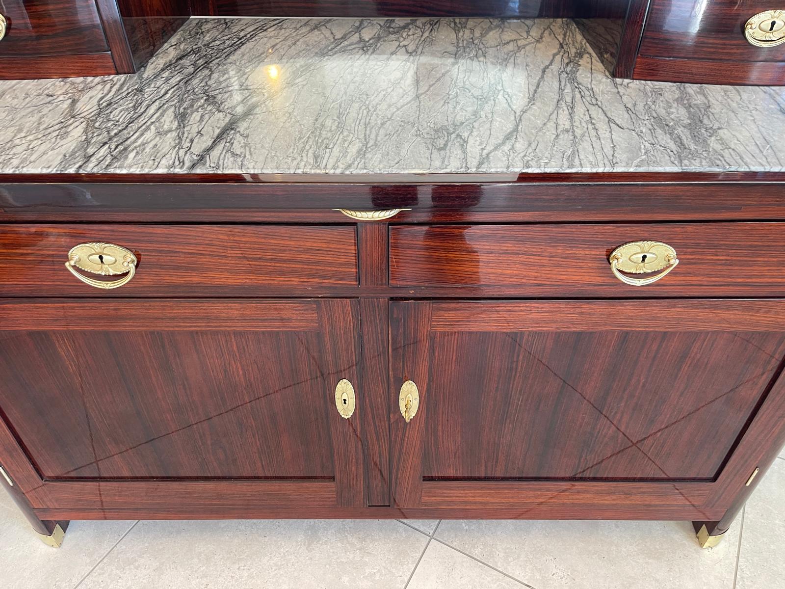 Sale Restauriertes Jugendstil Designerbuffet Aufsatzbuffet Originalstück G1377