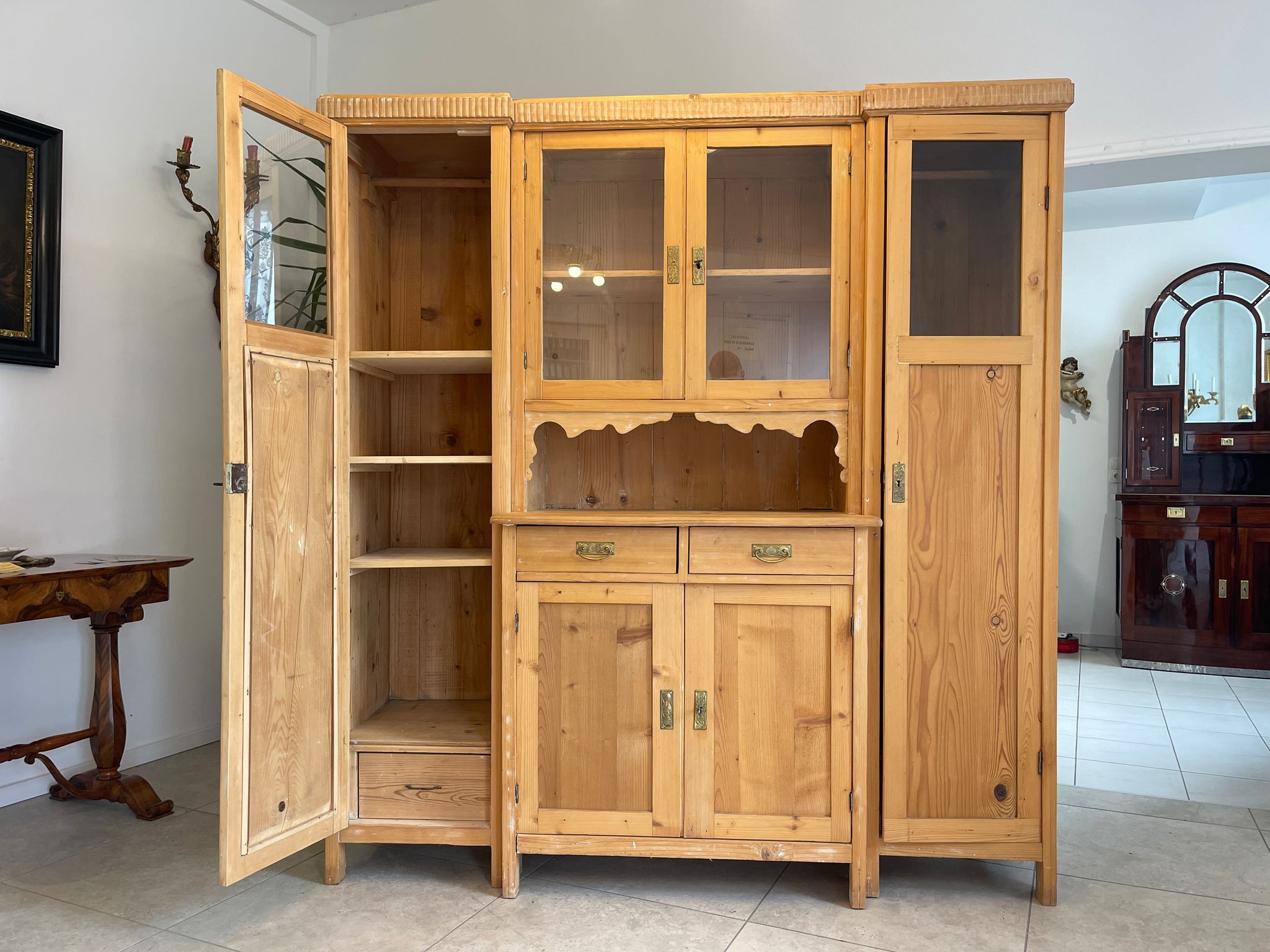 Jugendstil Garderobenschrank Dielenschrank Bauernmöbel G1514