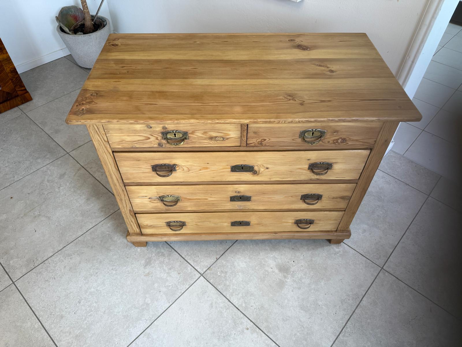 Jugendstil  Kommode 4 Ladenkommode Antik Original D2410