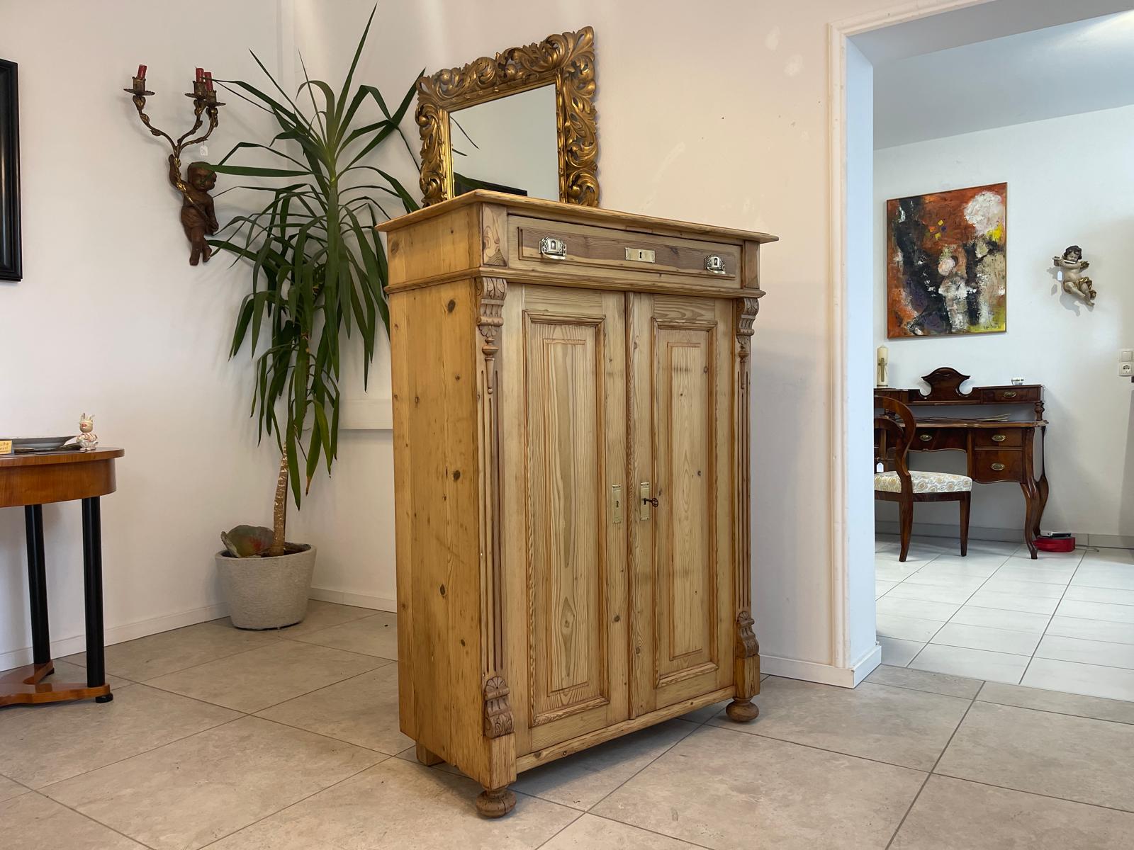 Biedermeier Bauernschrank Halbschrank Vertiko Gründerzeit G1350