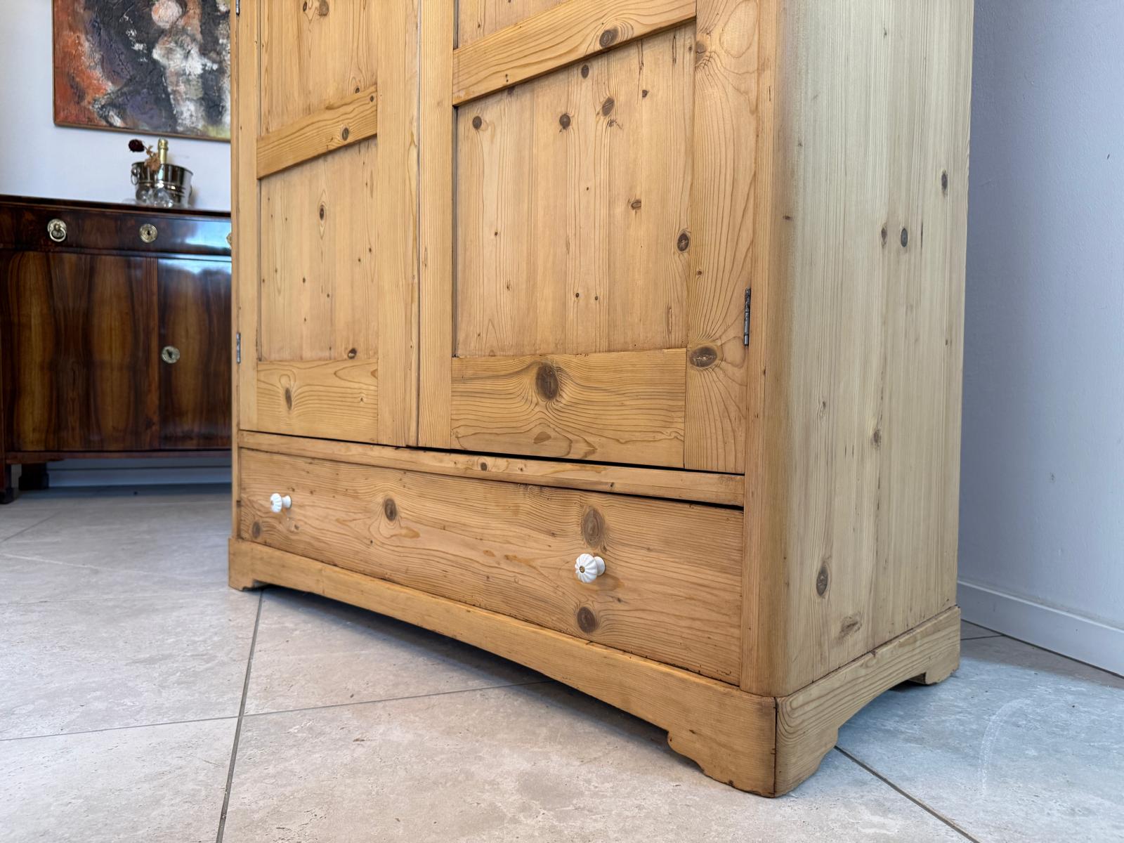 Jugendstil Bauernschrank Naturholzschrank Antik G2126