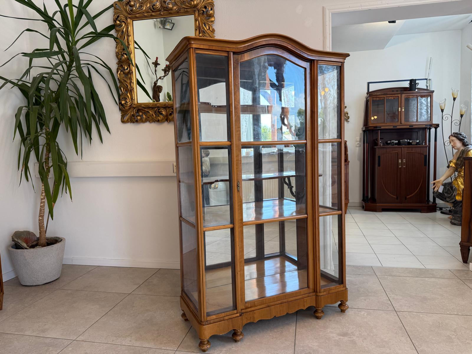 SALE Authentische Biedermeier Vitrine Bücherschrank Sammlervitrine Antiquität G1955