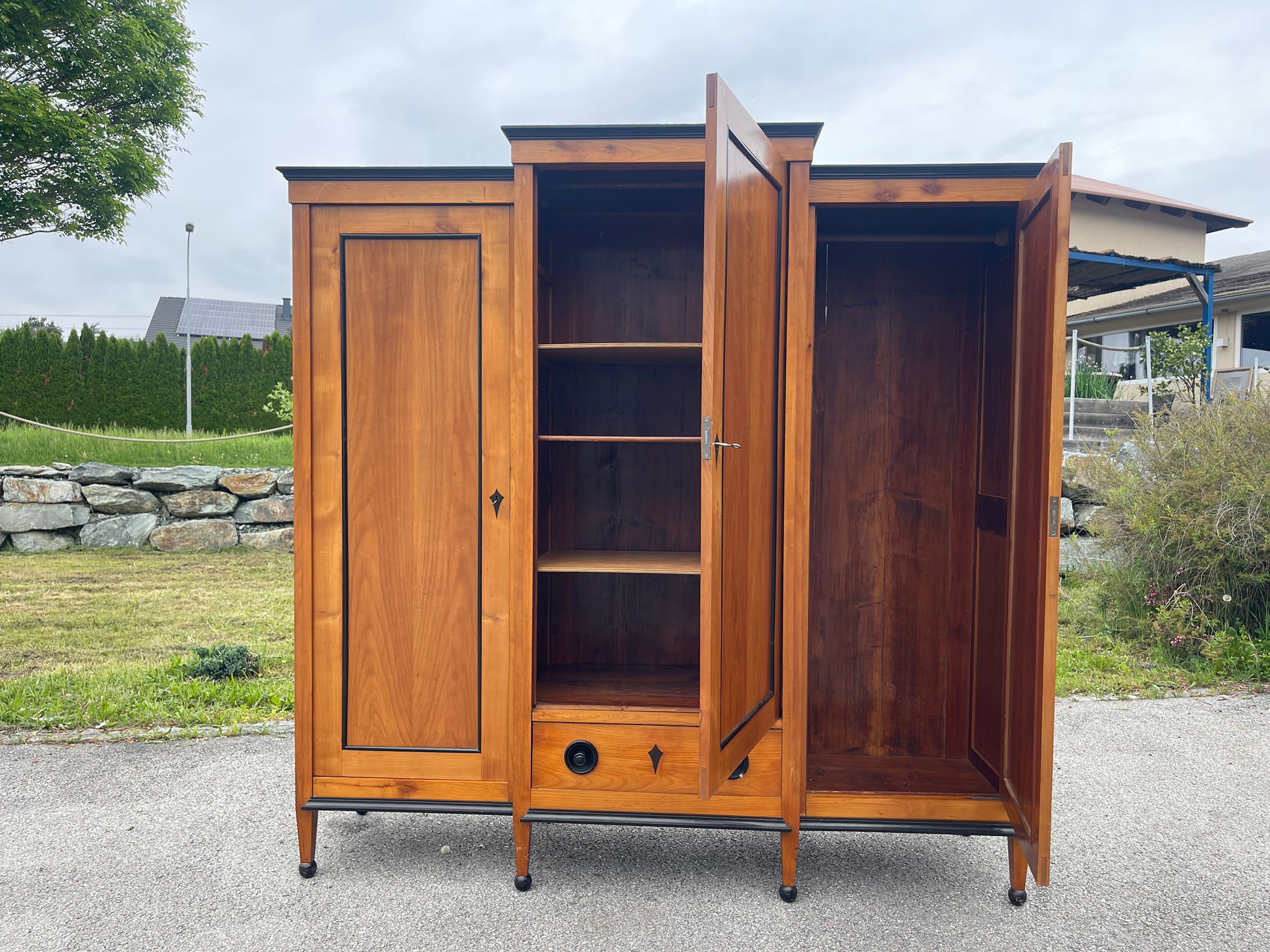 Jugendstil Garderobenschrank Kleiderschrank Schrank G1613