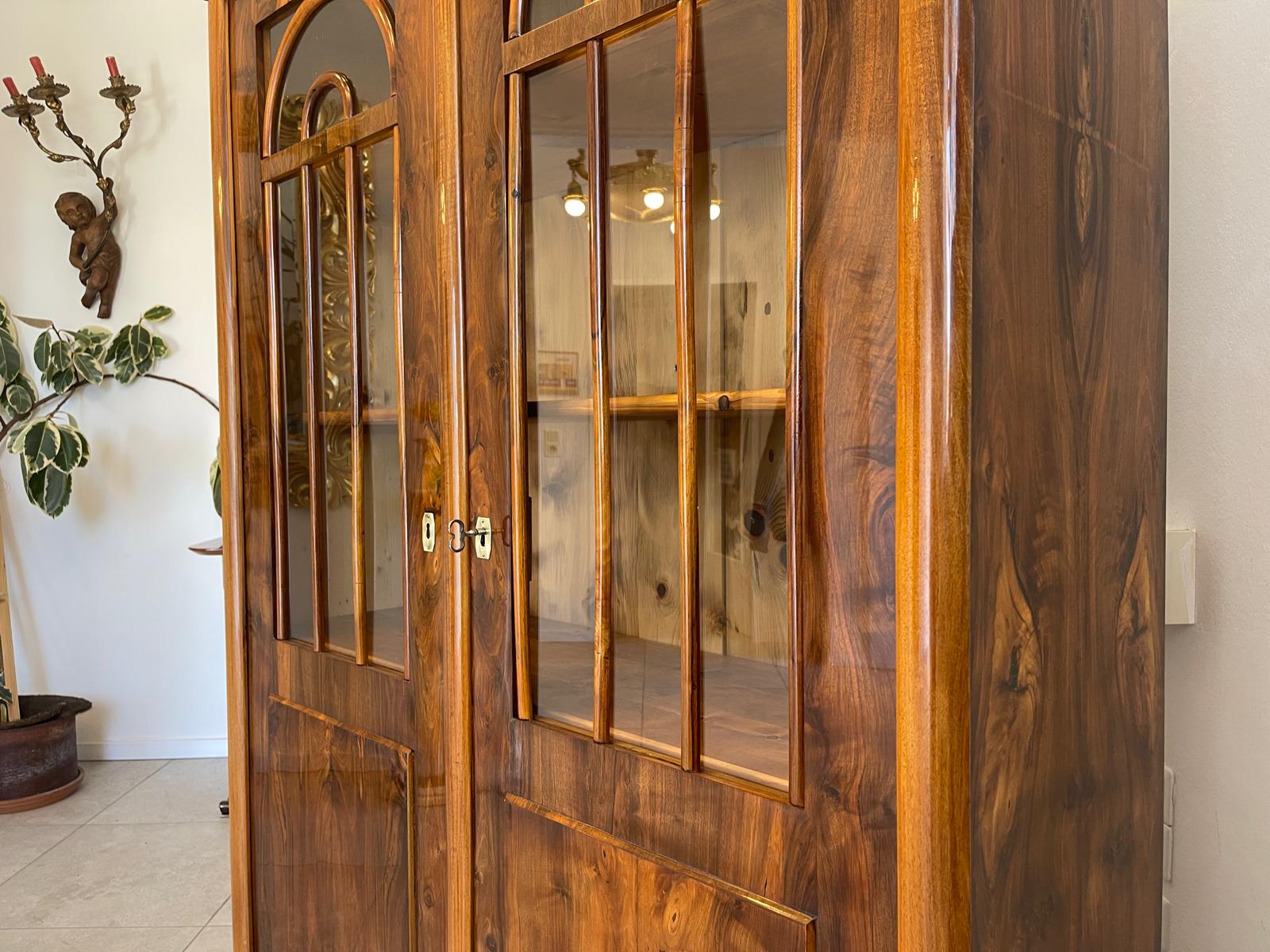 TRAUM Restaurierte Biedermeier Vitrine Bücherschrank Glasschrank ANTIQUITÄT G1371