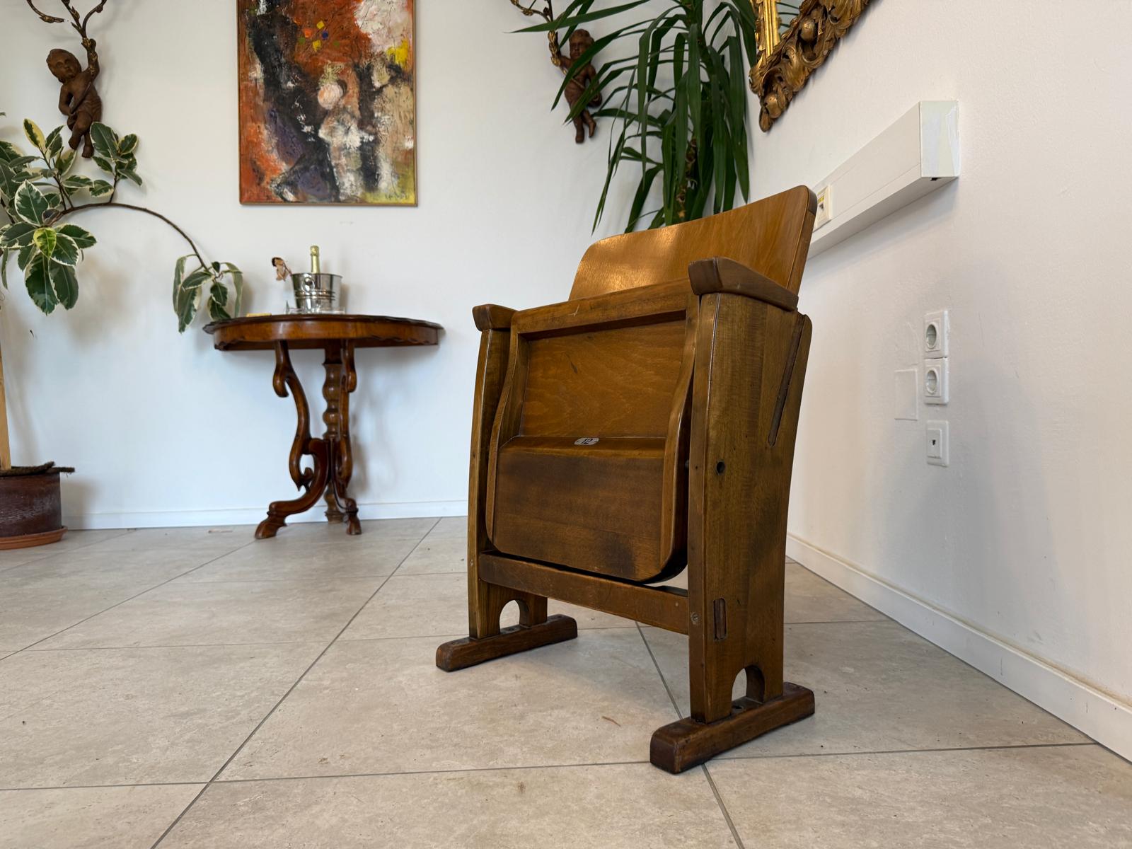 Original Wiener Kinosessel 1er Sitz Klappstuhl Stuhl Nostalgie Sessel G1728