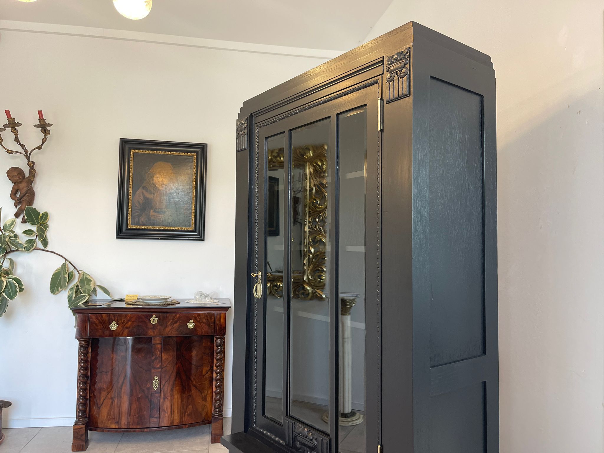 fe5e3ead-498f-4732-9824-3e9c694c3810cxh73ta3K33qG Sale Jugendstil Vitrine / Bücherschrank/ Antiquität A4985