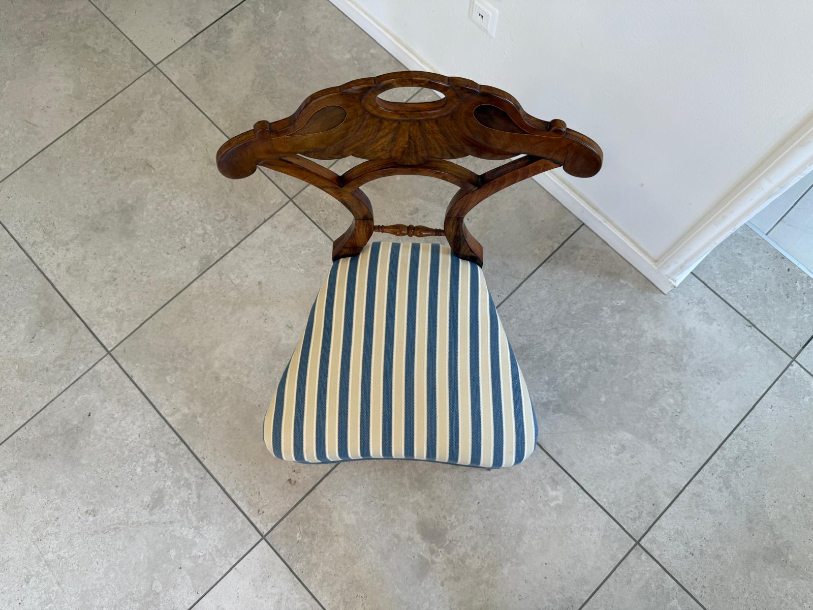 Biedermeier Sessel Nussholz Rarität Antiquität G1769