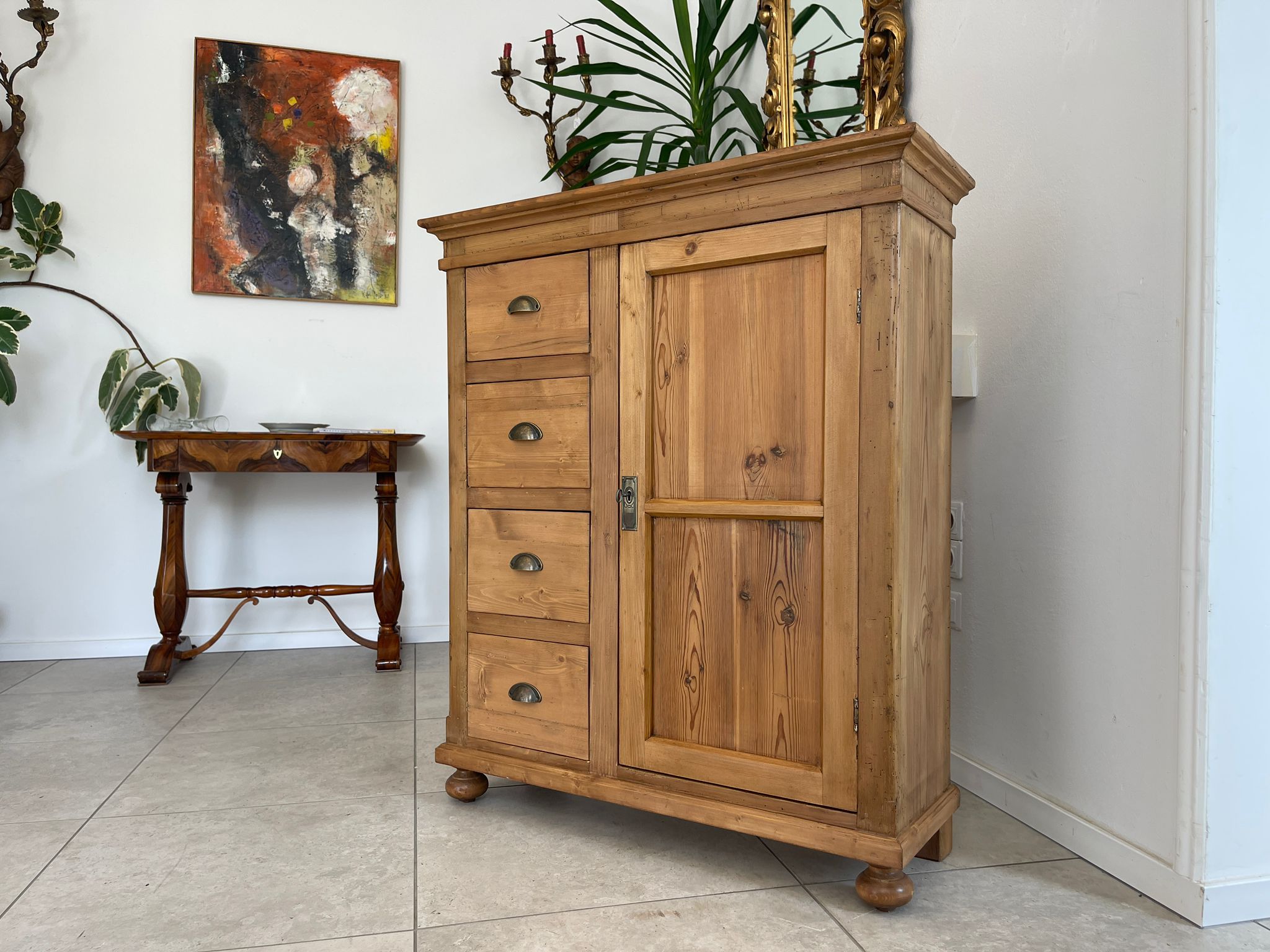 Uriger Jugendstil Brotschrank Almerschrank Vorratskasten Kasten Antik G1661