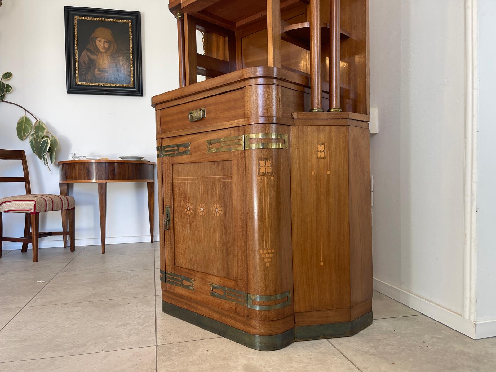 Traum Jugendstil Kredenz Bücherschrank Antiquität G1100