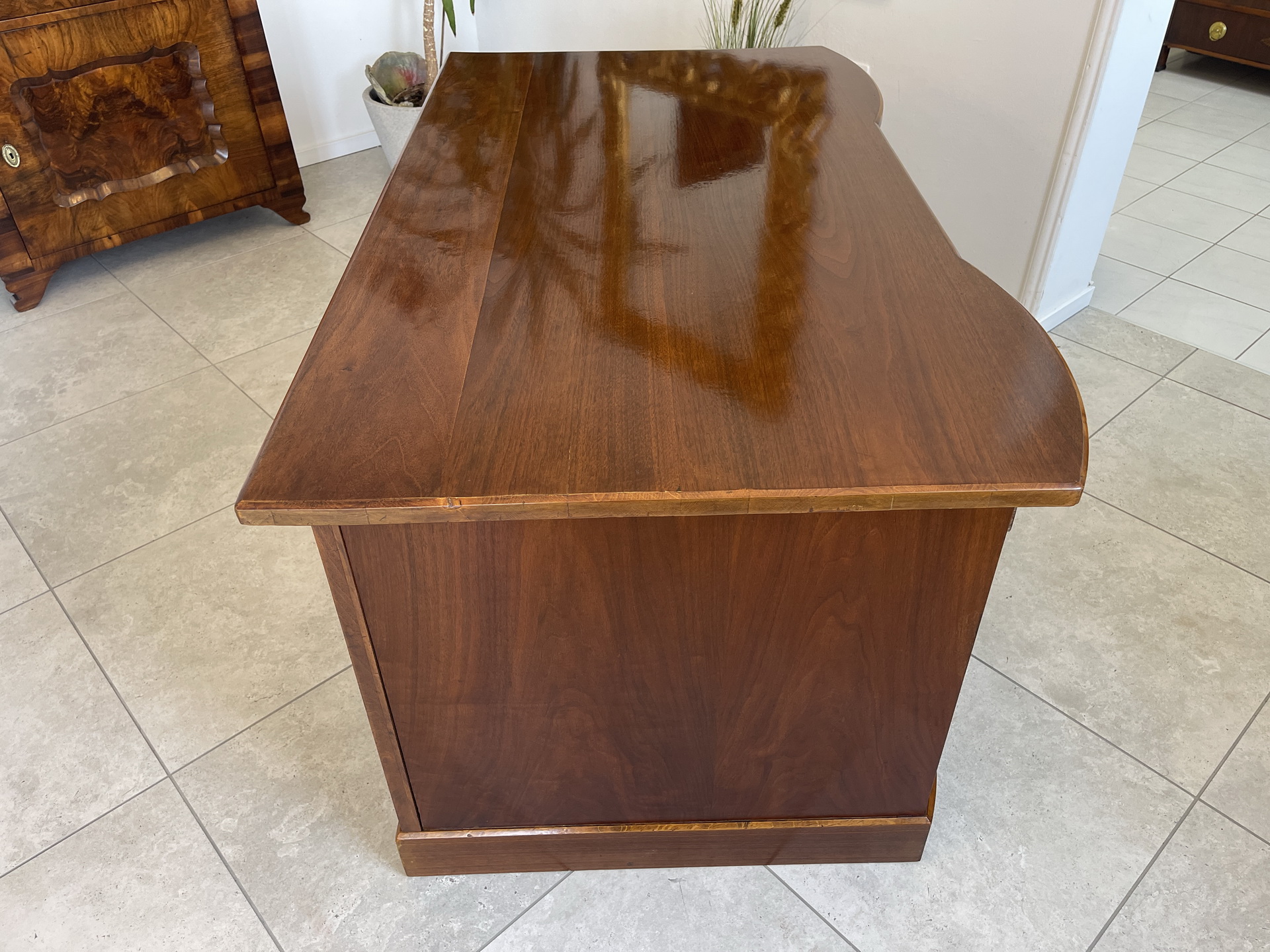 biedermeier_181qIk6hEM1ubsHO Jugendstil Schreibtisch Sekretär Freisteher Originalstück A4290