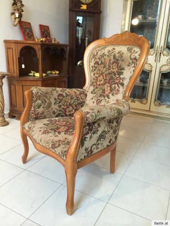 bild159428e003a737 Fauteuil Brokatbezug Barockstil Armlehnstuhl Traum! Nr. 6758