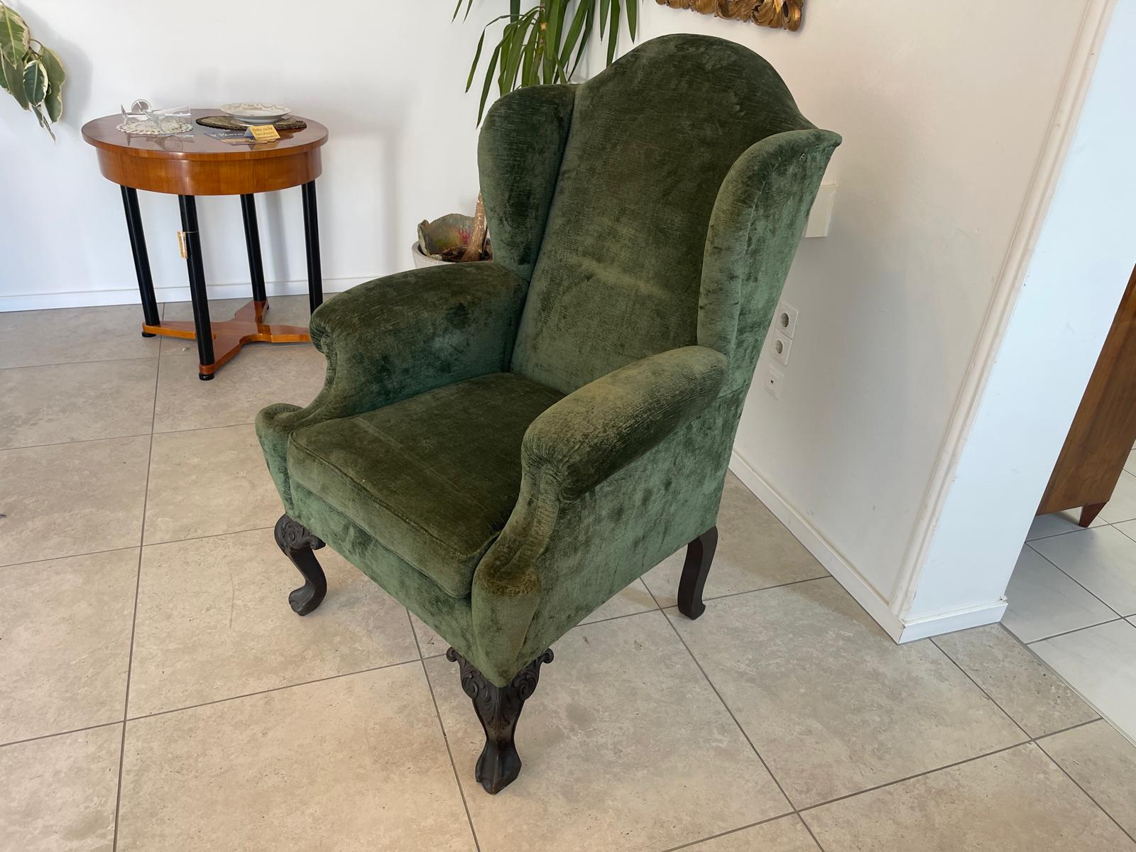 Alter Historismus Ohrenfauteuil Ohrensessel G1201