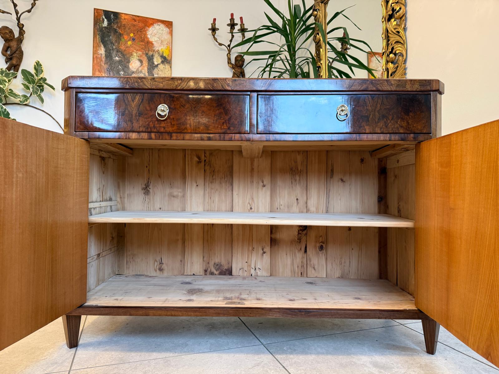 Sale Restaurierte Biedermeier Anrichte Trumeau Nussholz Antiquität D1091