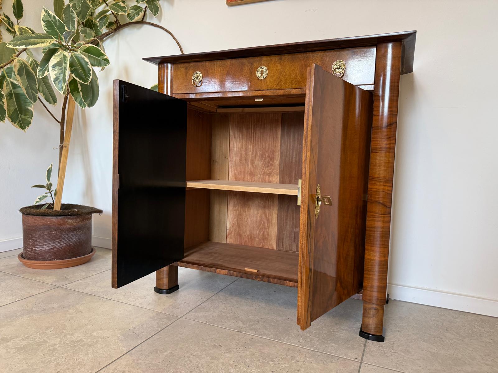 Biedermeier Trumeau Stil Nussholz Anrichte D2291