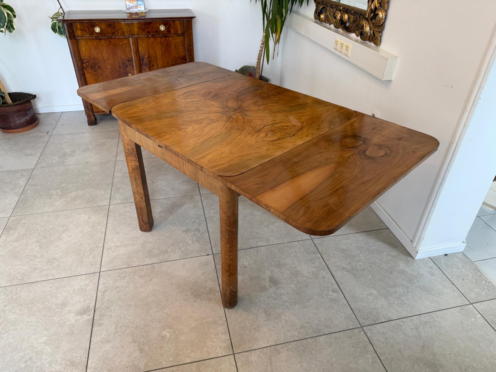 Art Deco Bauhaus Beistelltisch Rund Auszugtisch D2583