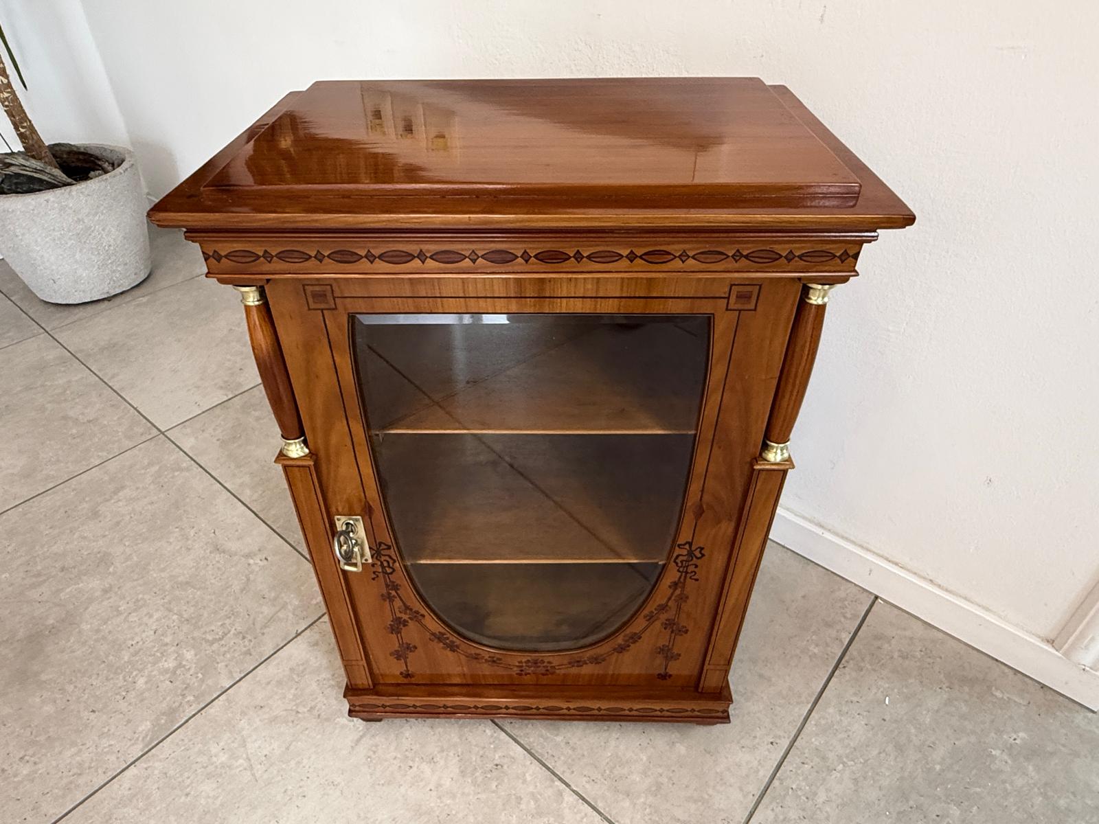 Sale Empire Säulen Bücherschrank Vitrinenschrank Restauriert D2873