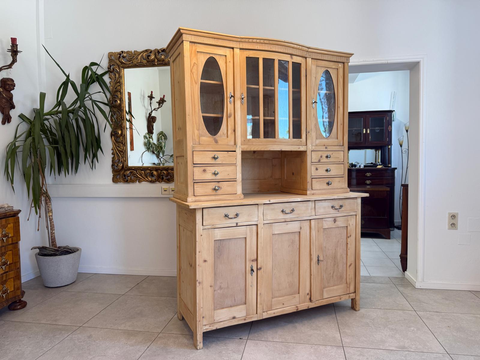 Jugendstil Küchenkredenz Weichholz Unikat Bauernkredenz D2643