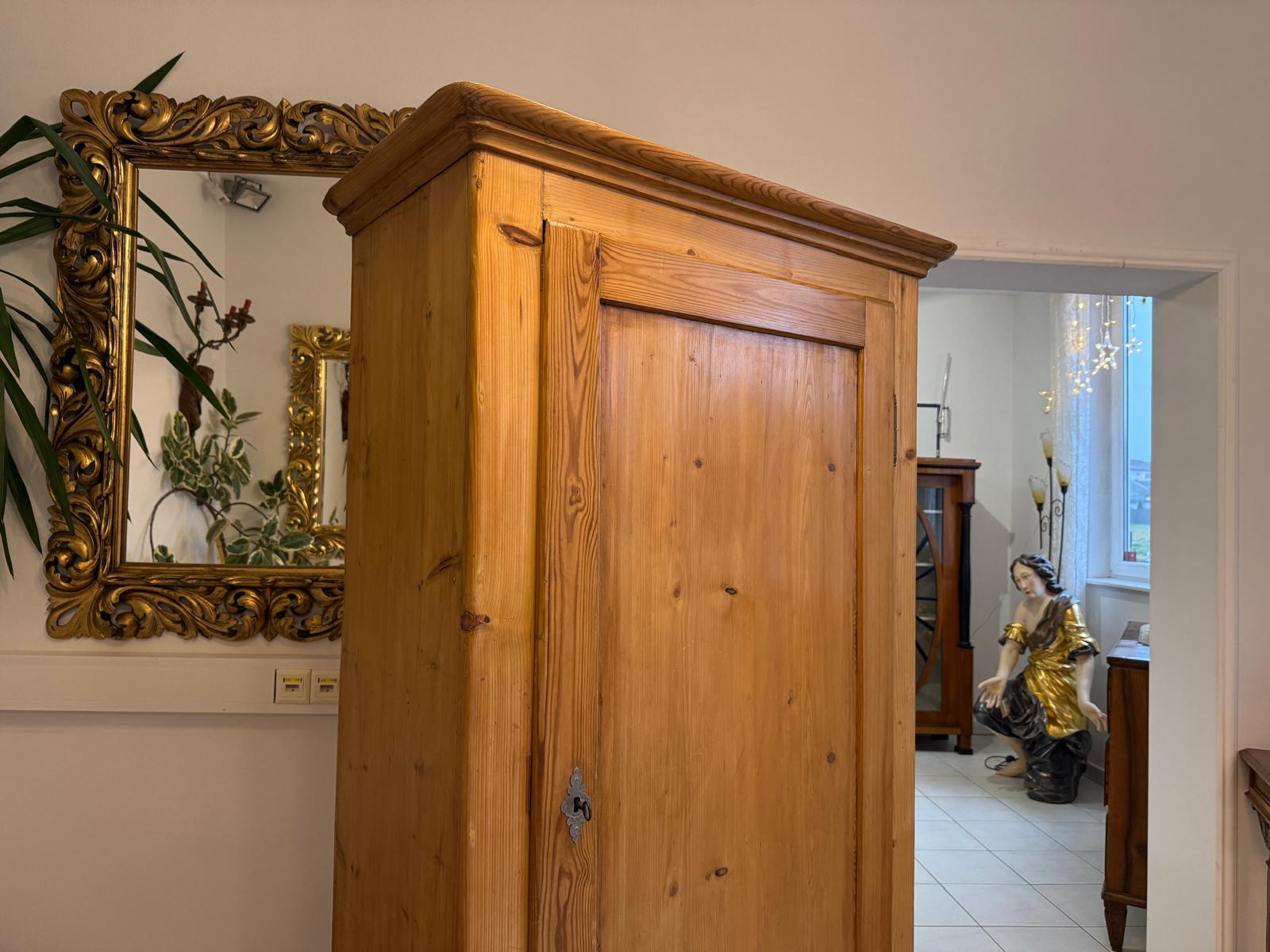 Restaurierter 1 türiger Bauernschrank Biedermeier Naturholzschrank G2255