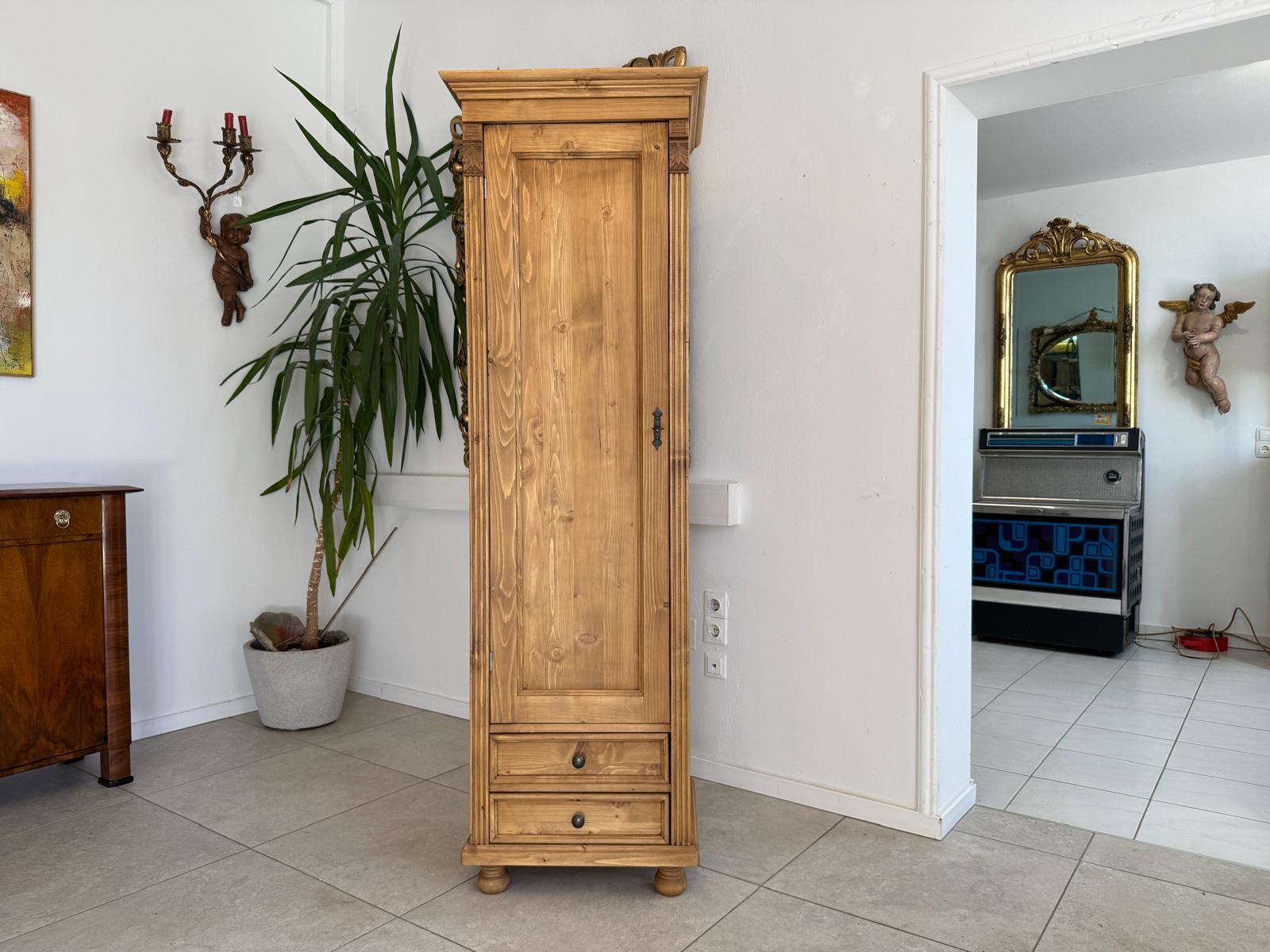  1 türiger Bauernschrank Naturholzschrank Weichholz Naturholzkasten D2347