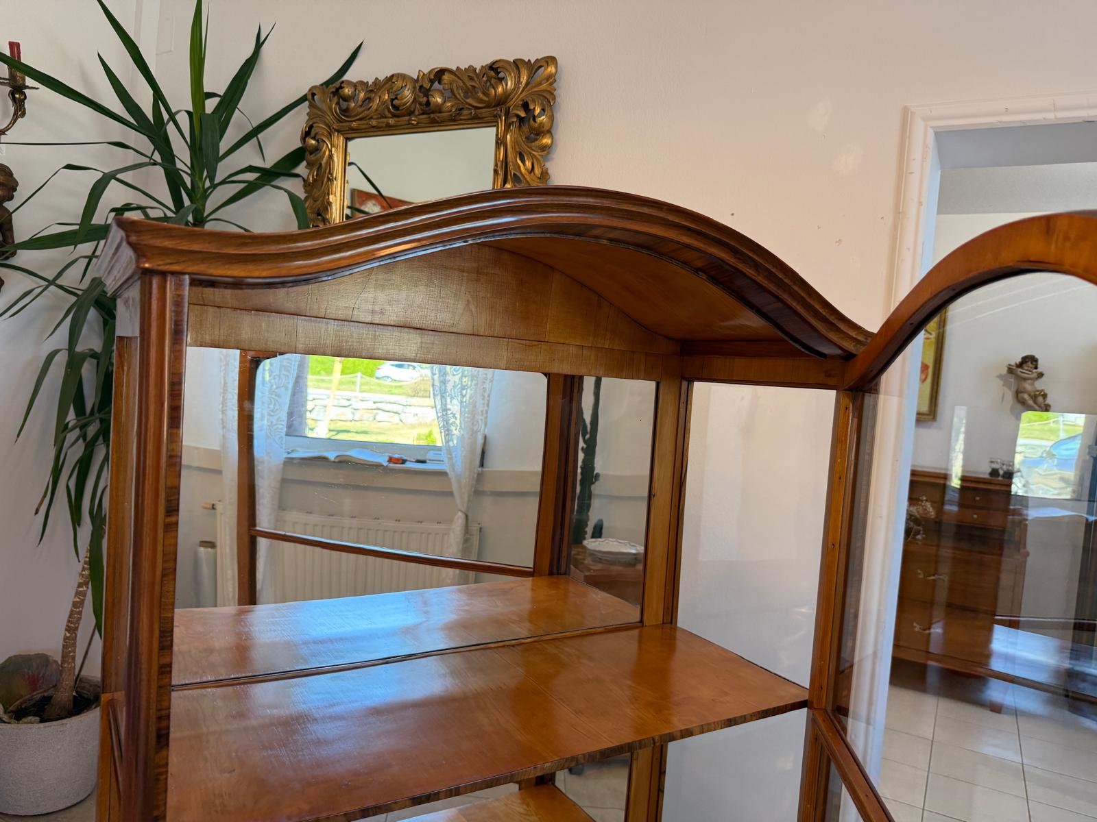 Antiquität Biedermeier Vitrine Bücherschrank Antiquität G1965