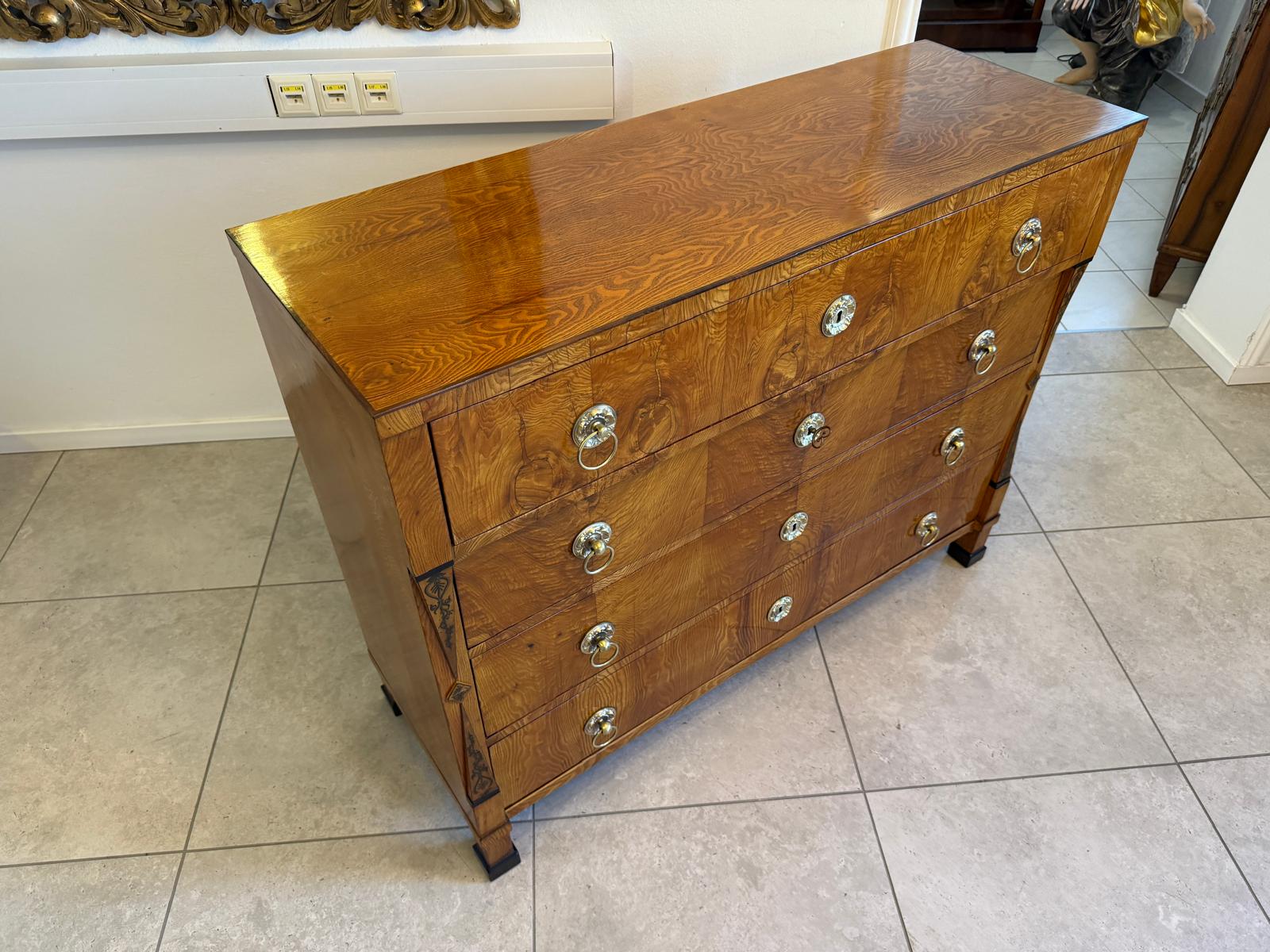 SALE Restaurierte Biedermeier Schreibkommode Eschenholz Antiquität Antikmöbel G2157