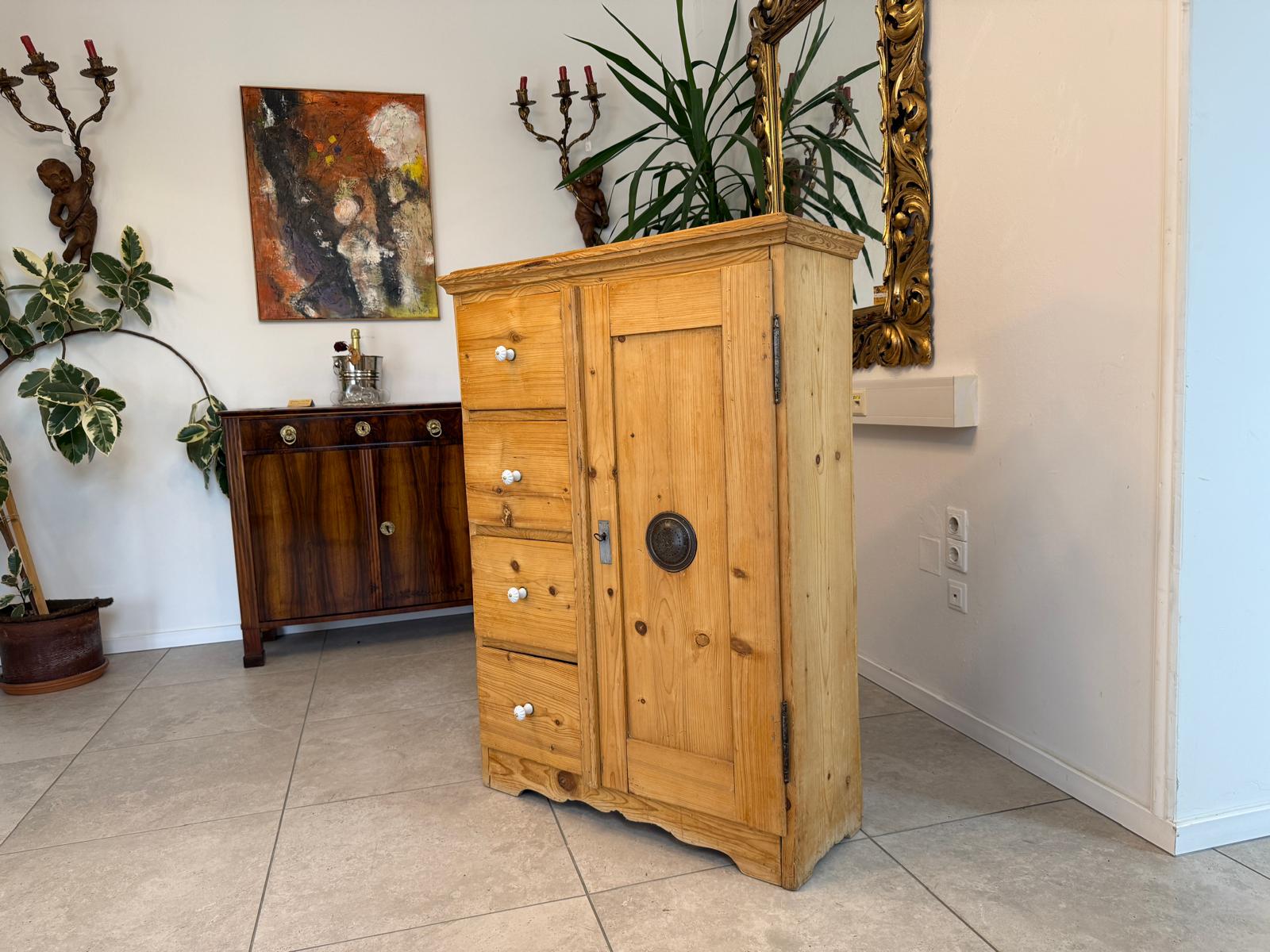 Brotschrank Almerschrank Speiskasten Bauernkasten Naturholzschrank Antik G2141