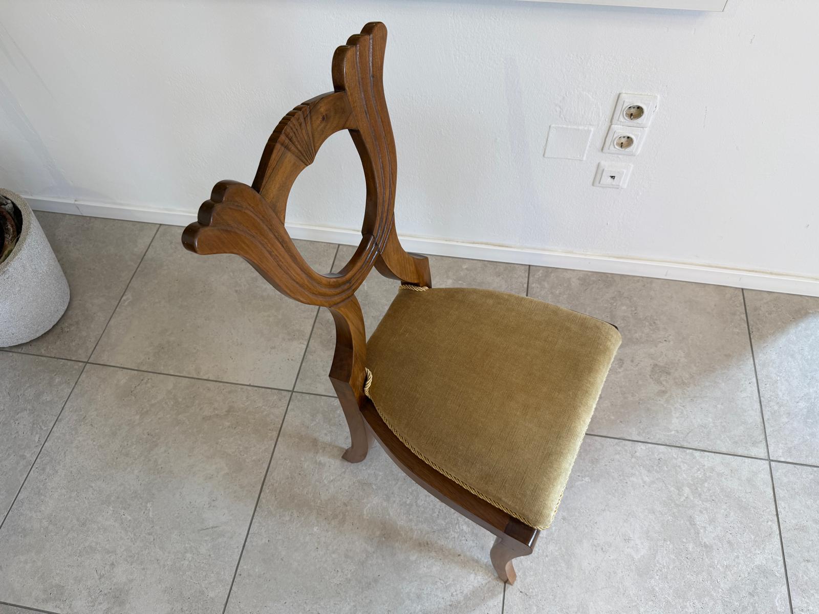 Biedermeier Sessel Nussholz Stuhl Antiquität G2106