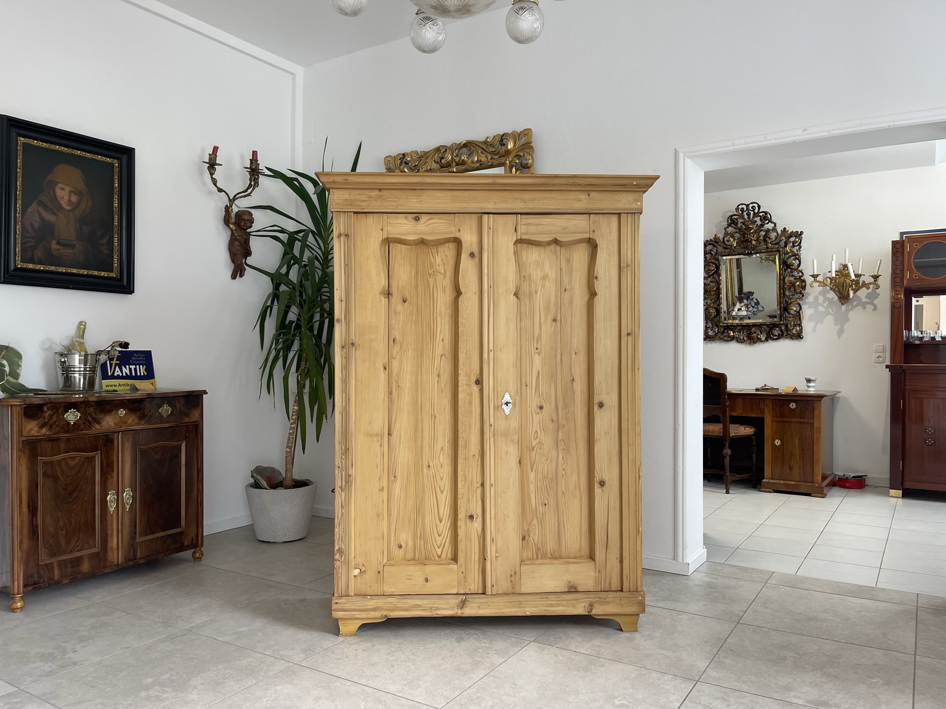 Bauernschrank_1447rQKYBg0fwI2T Original Biedermeier Bauernschrank Bauernkasten B1552
