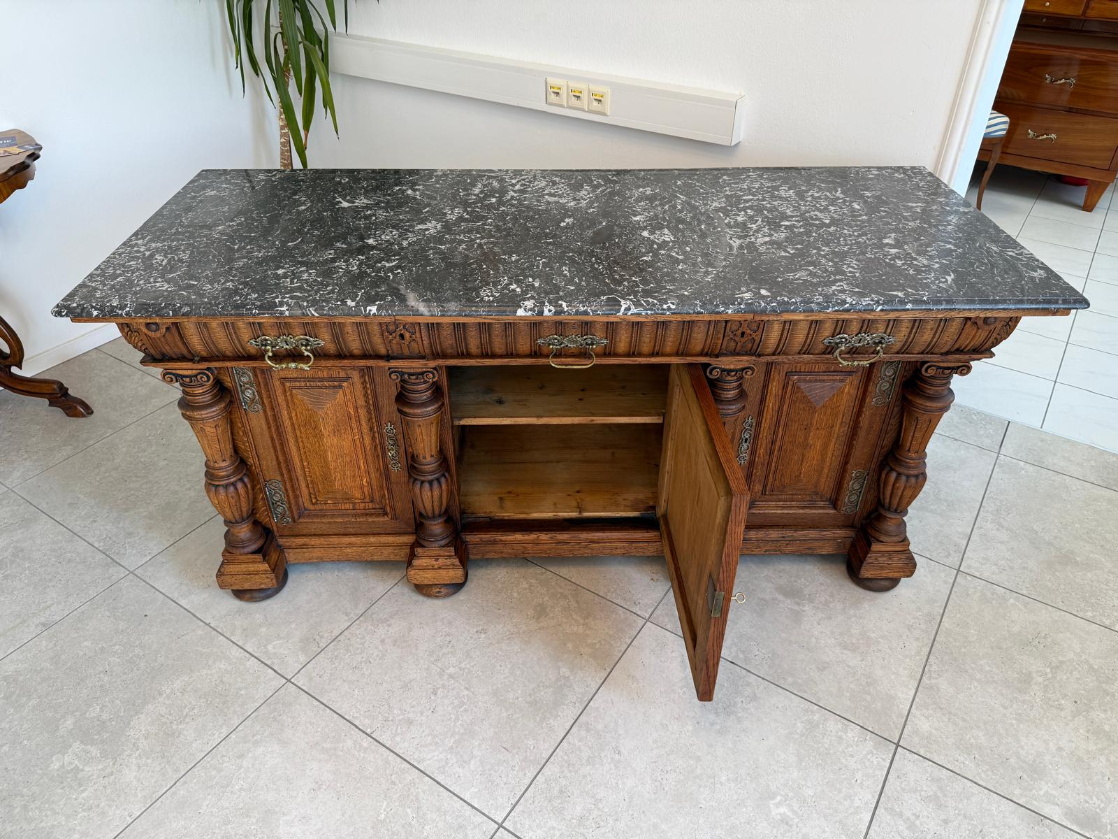 Sale Säulenanrichte Gründerzeit Anrichte Schrank Antiquität G1774