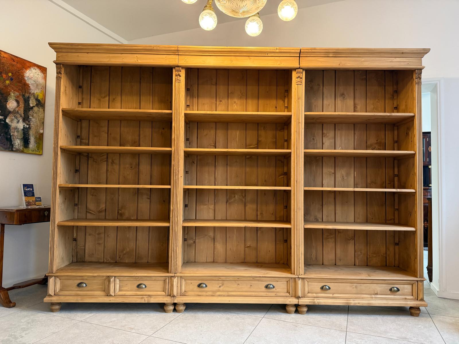 Grosses Bücherregal Stellage Bücherschrank Bauernkasten Bücherwand G1799