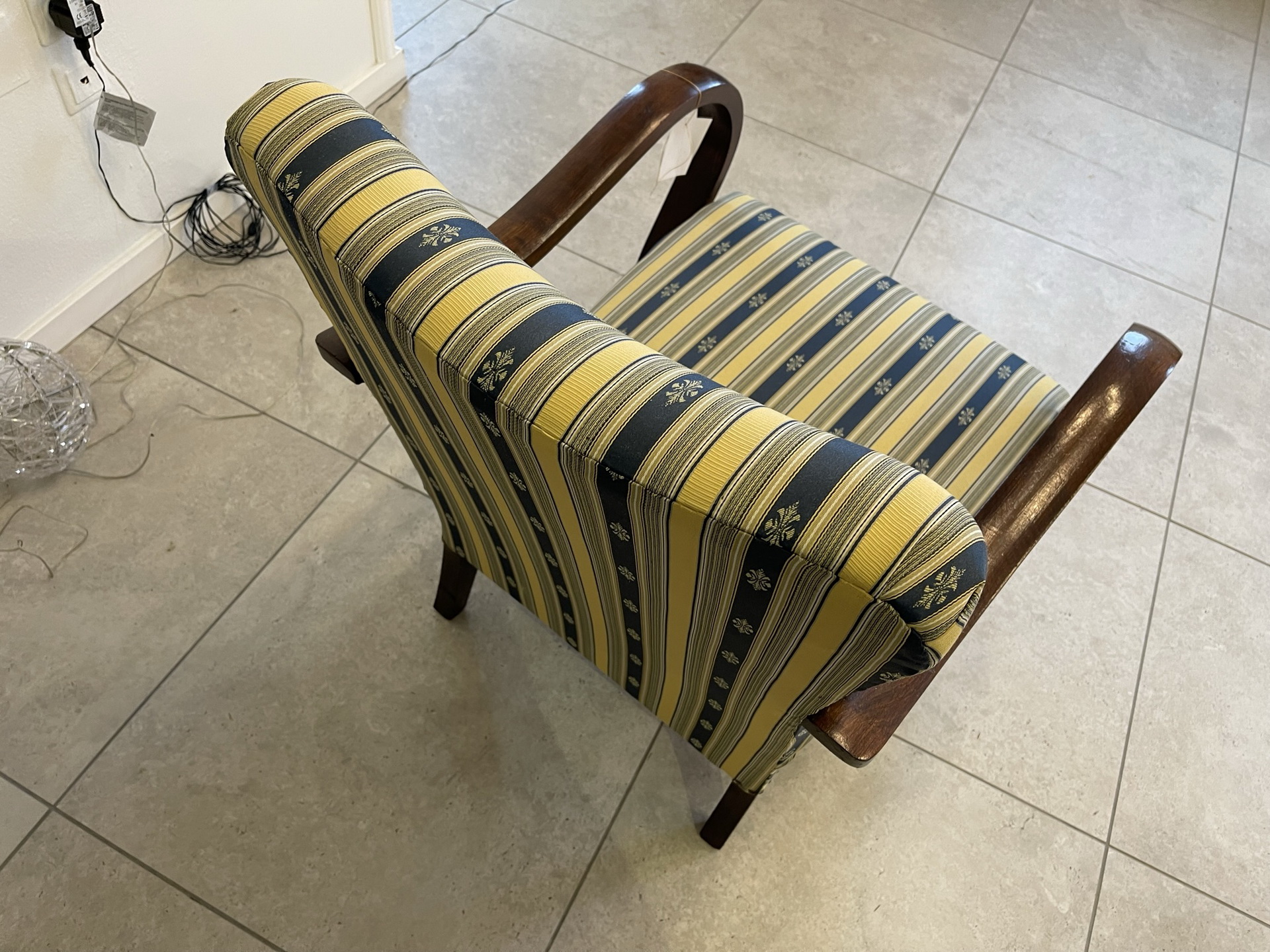 Biedermeier-Barock_42mhOGNzwDAGhrr Art Deco Fauteuil Armchair Halabala, neu gepolstert, massives Buchenholz, i1754