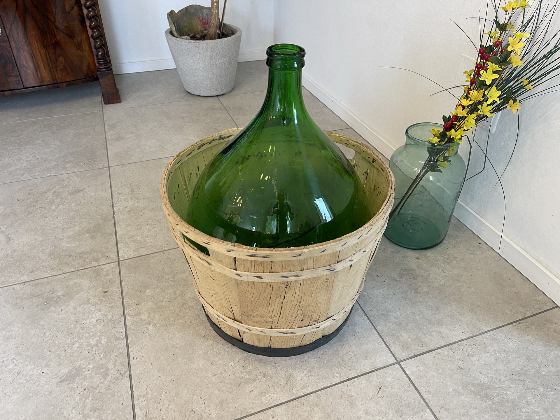 IMG_4311 Alte Ballonflasche Weinballon, Gärballon, Ballonflasche A4713