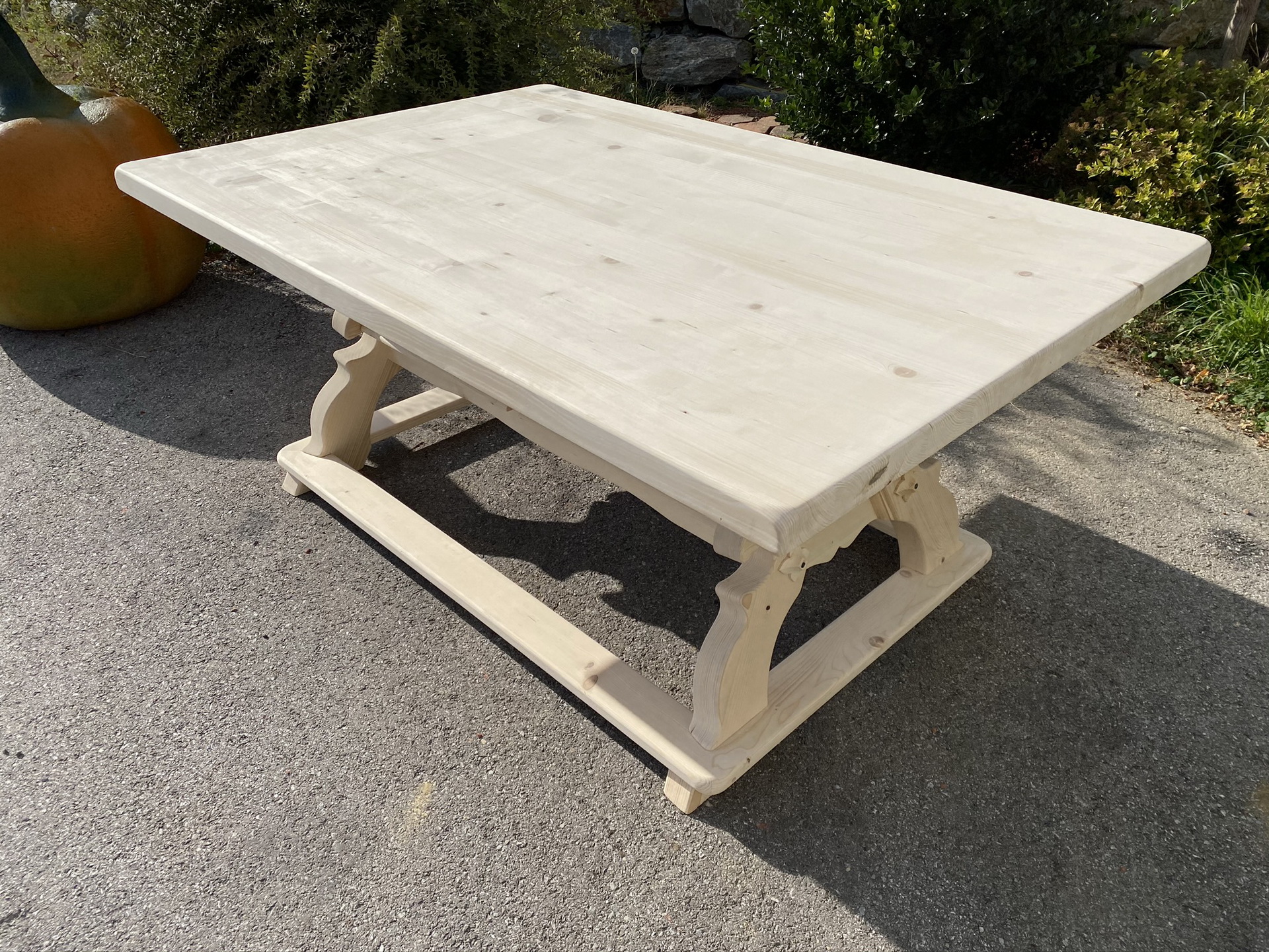 jogltisch-Bauerntisch-TIsch_147 Massiver Jogltisch Bauerntisch aus Fichte, original Jogltisch, Naturholz, Modell A2199