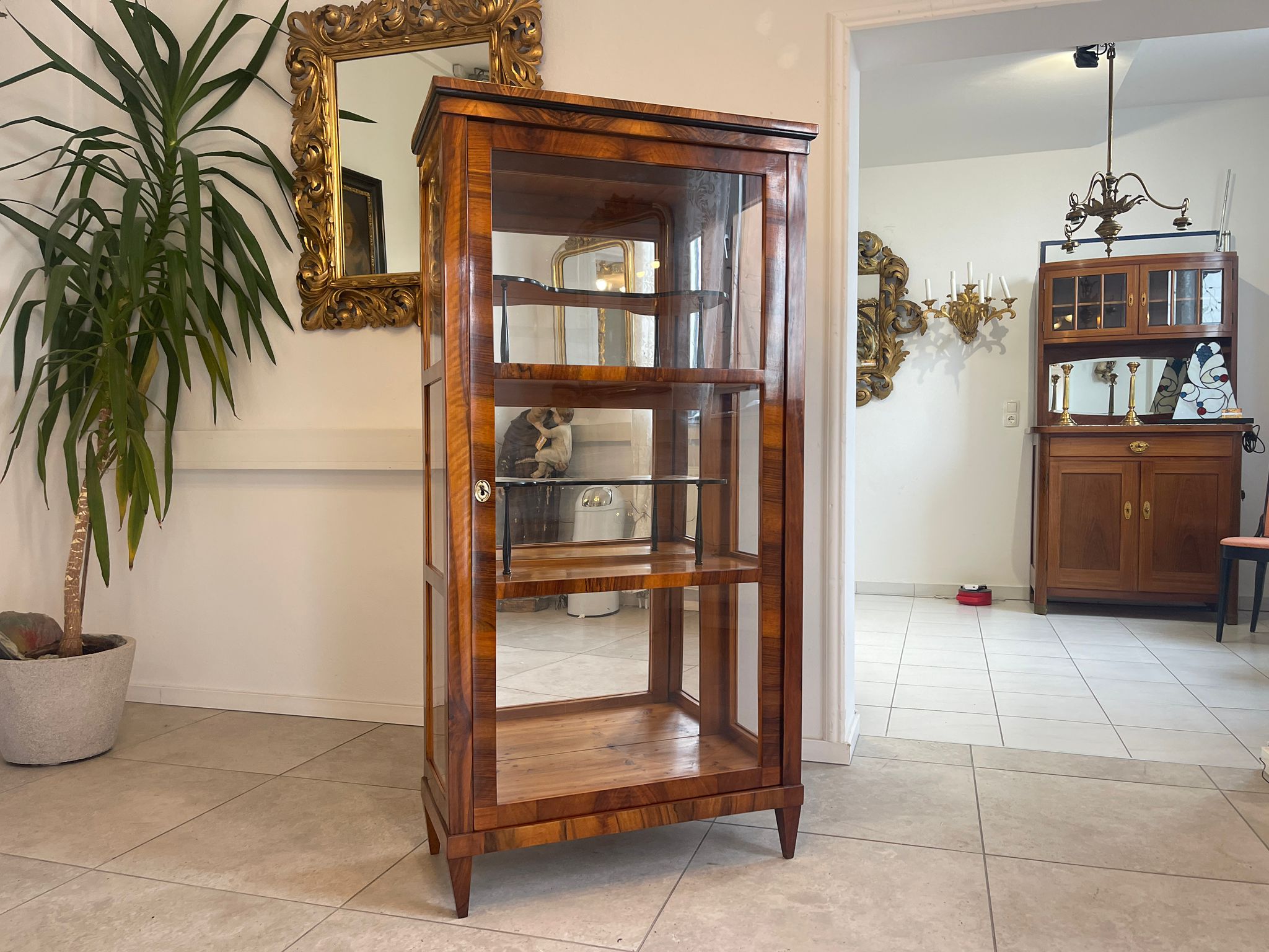 Antiquität Biedermeier Vitrine Bücherschrank A5153