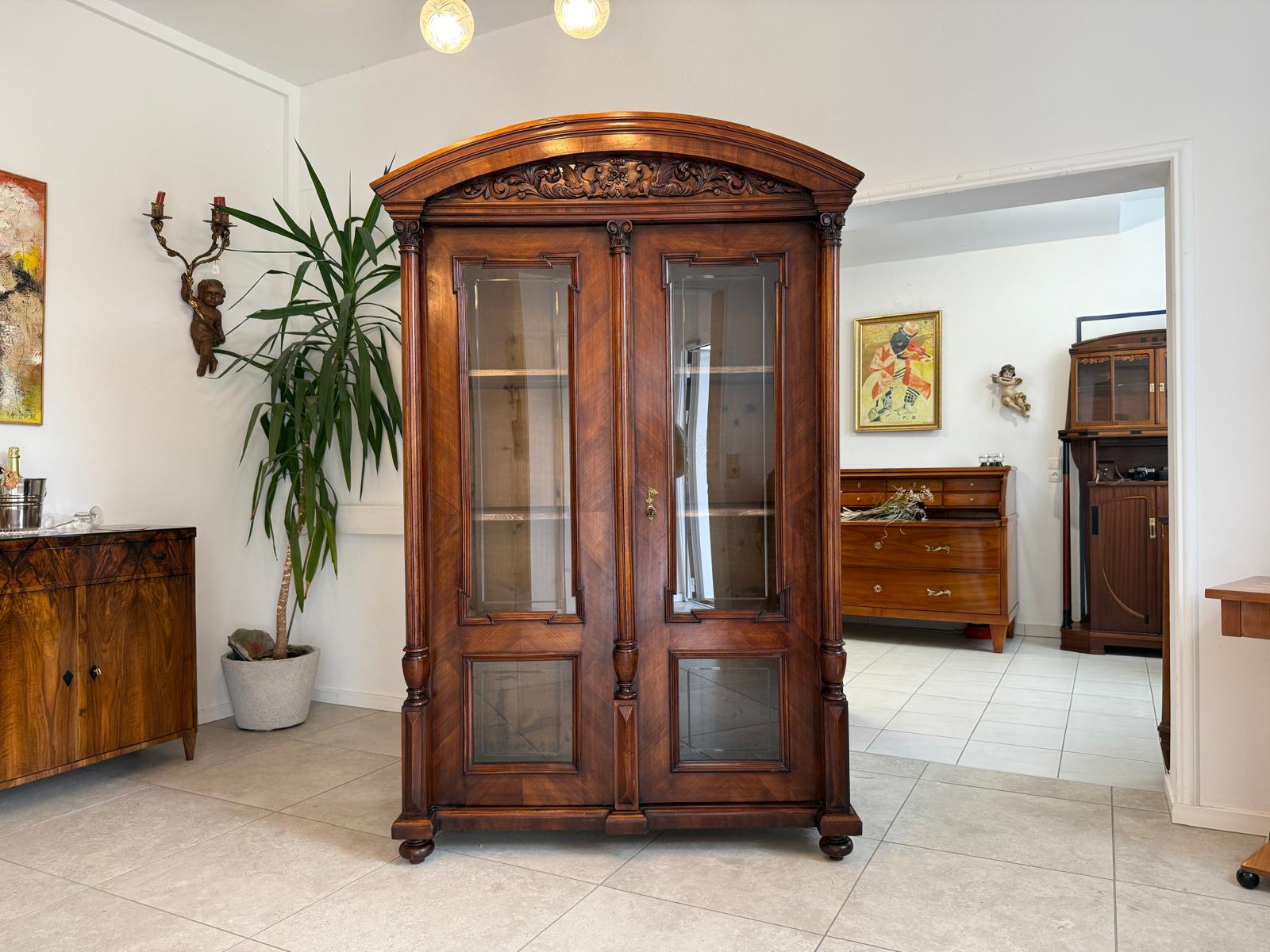 SALE Gründerzeit Vitrine Bücherschrank Sammlervitrine Antiquität G1905