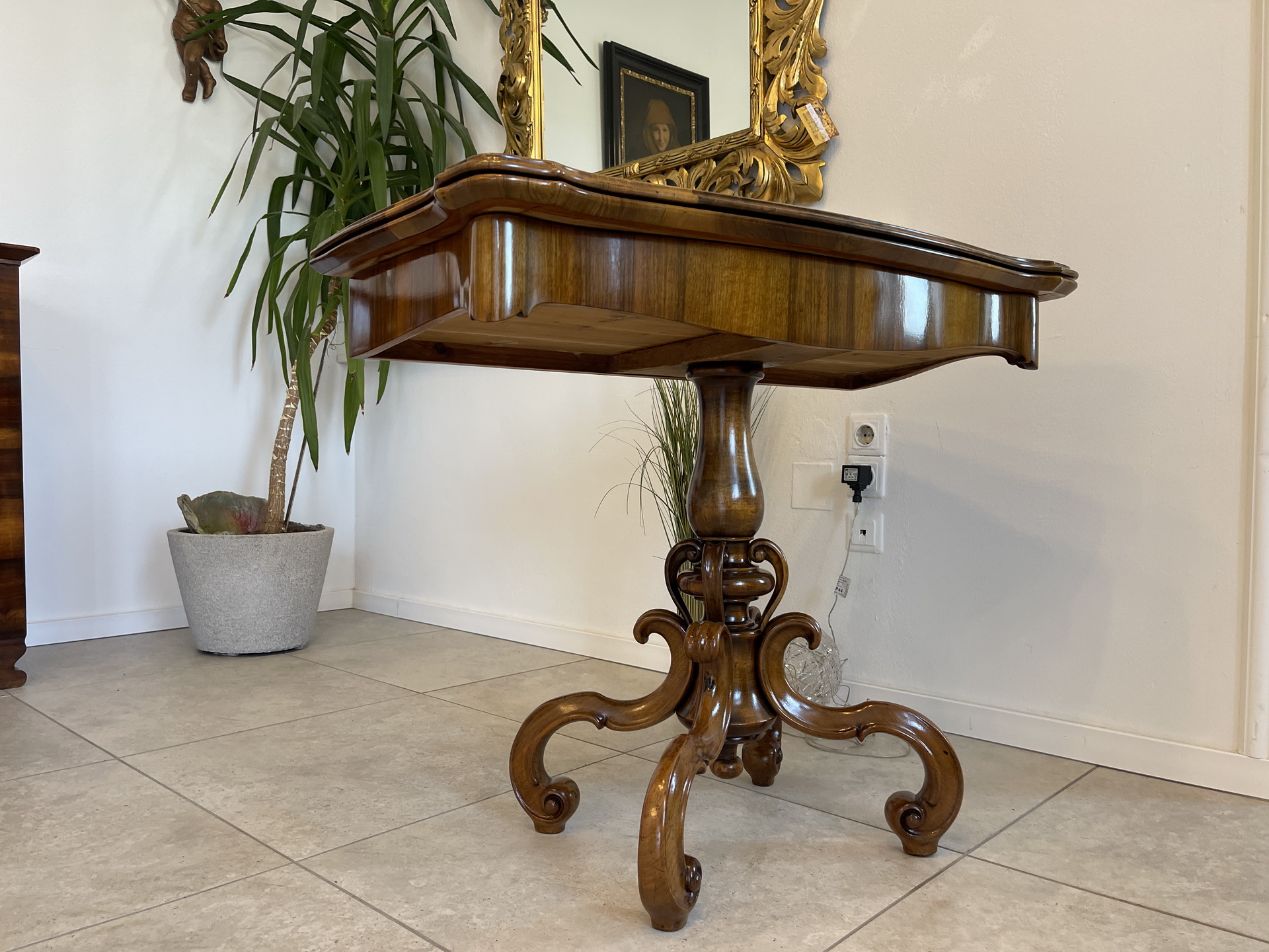 Biedermeier_007 Originaler Gründerzeit Spieltisch Schachtisch Konsoltisch A4840