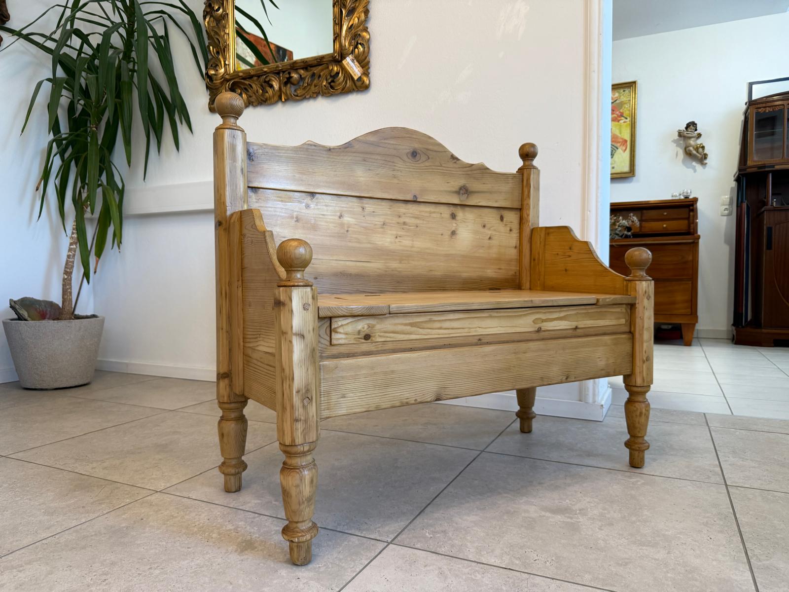 Uriges 2er Bankerl Gründerzeit Bank Bankerl Sitzbank Holzbankerl  G1931