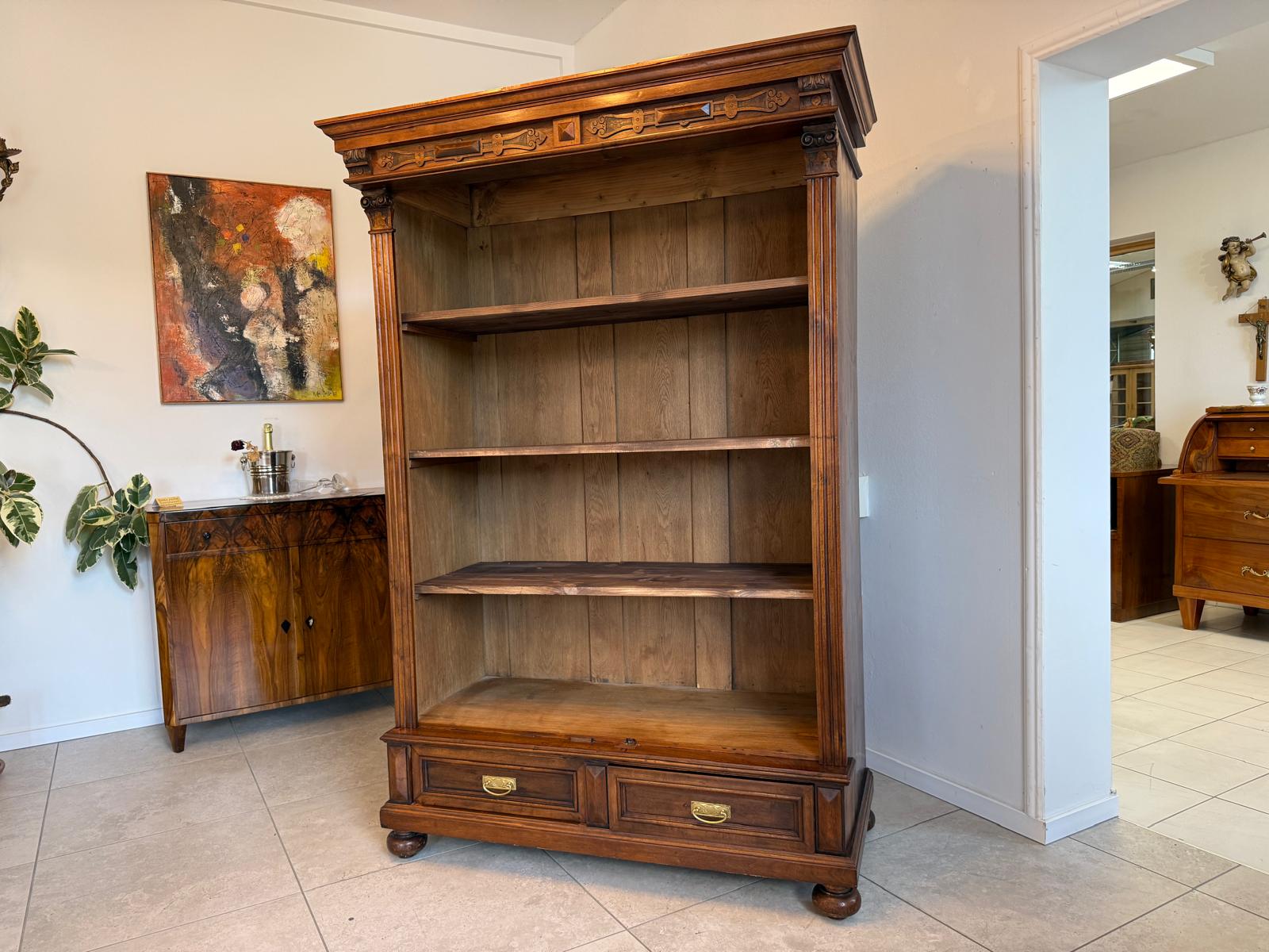 Original Gründerzeit Stellage Regal Bücherwand G2029