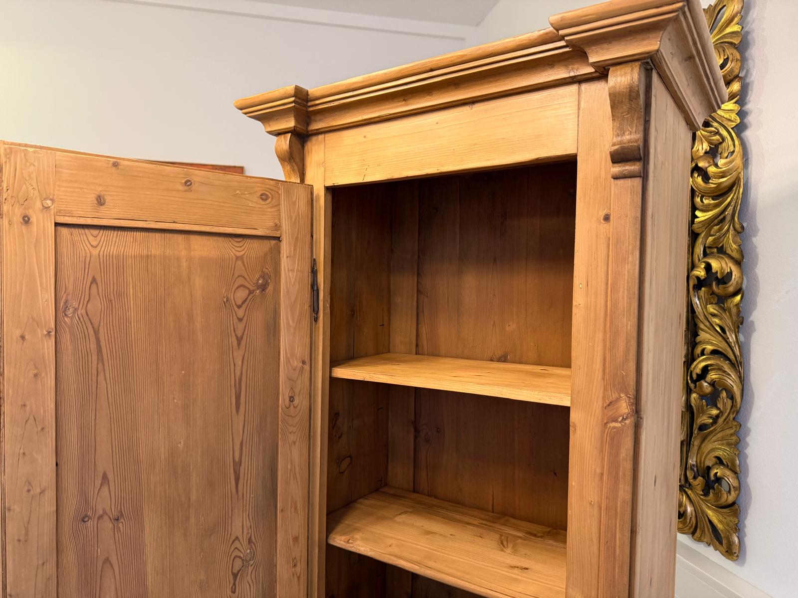 Restaurierter 1 türiger Bauernschrank Gründerzeit  Naturholzschrank G2259