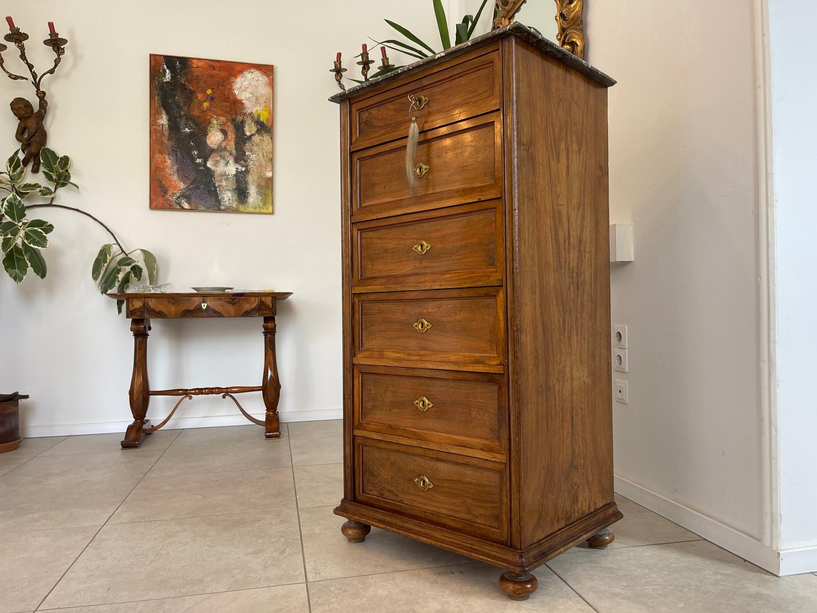 Originalstück Gründerzeit Wochenkommode Nussholz Ladenschrank G1664