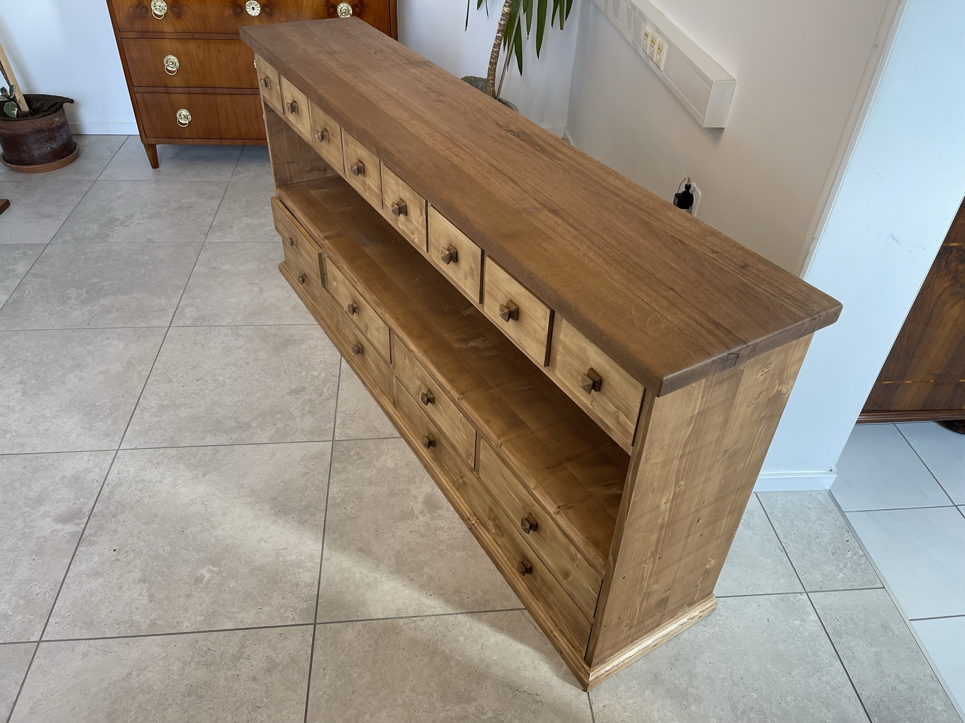 BiedermeierBarock_129 Massive 14 Laden Kommode Anrichte Sideboard B1191