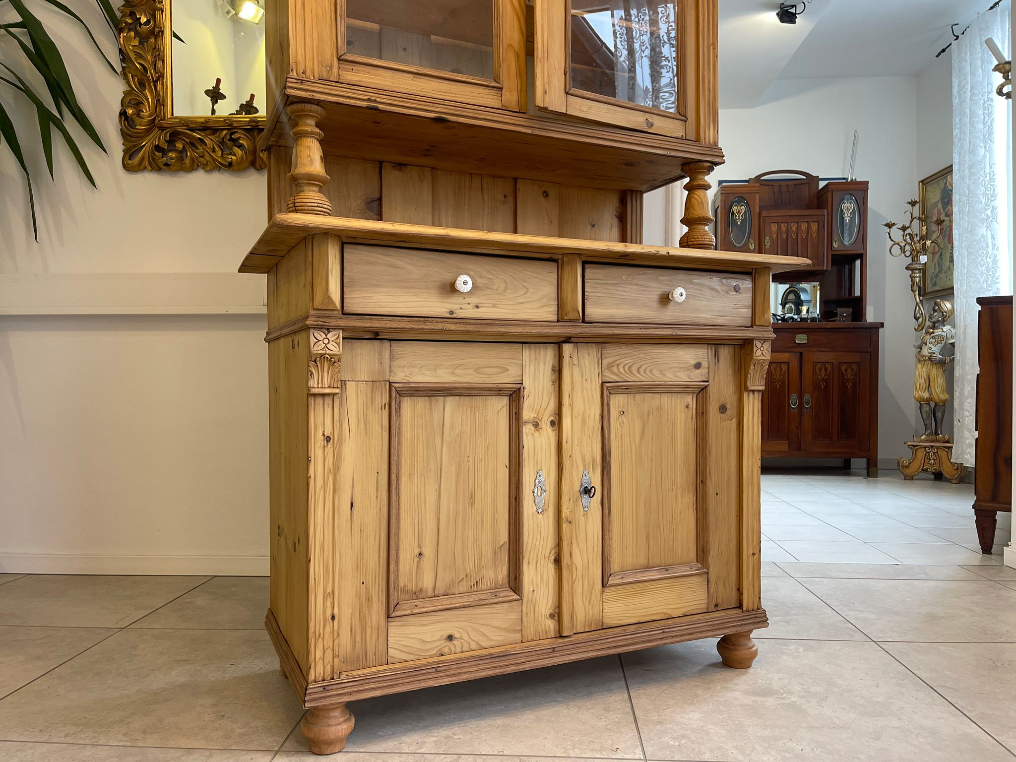 Gründerzeit Küchenkredenz Bauernschrank Kredenz Naturholzschrank G1608