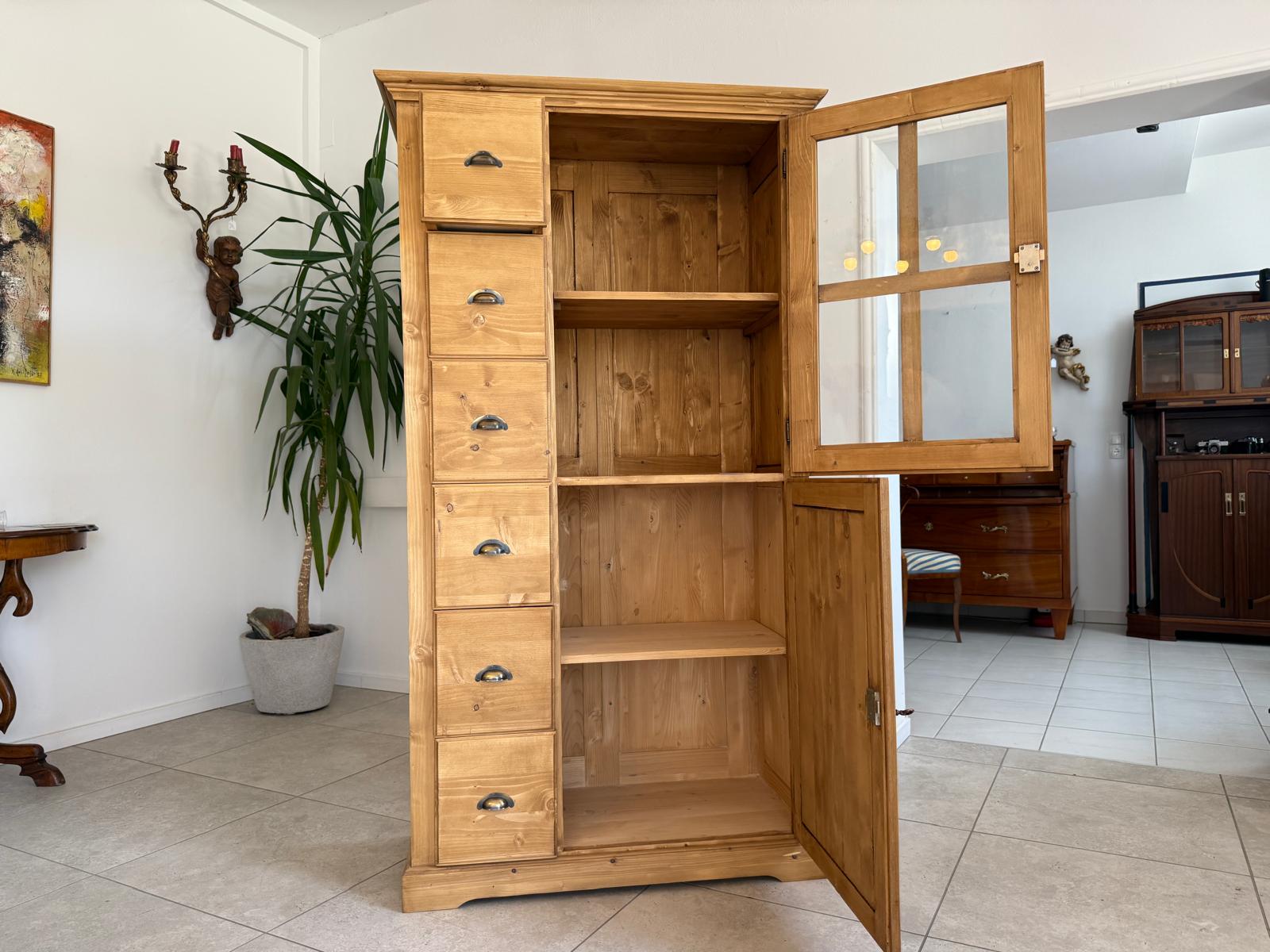 Anrichte Almerschrank Kommode Vitrinenschrank Bauernschrank G1777