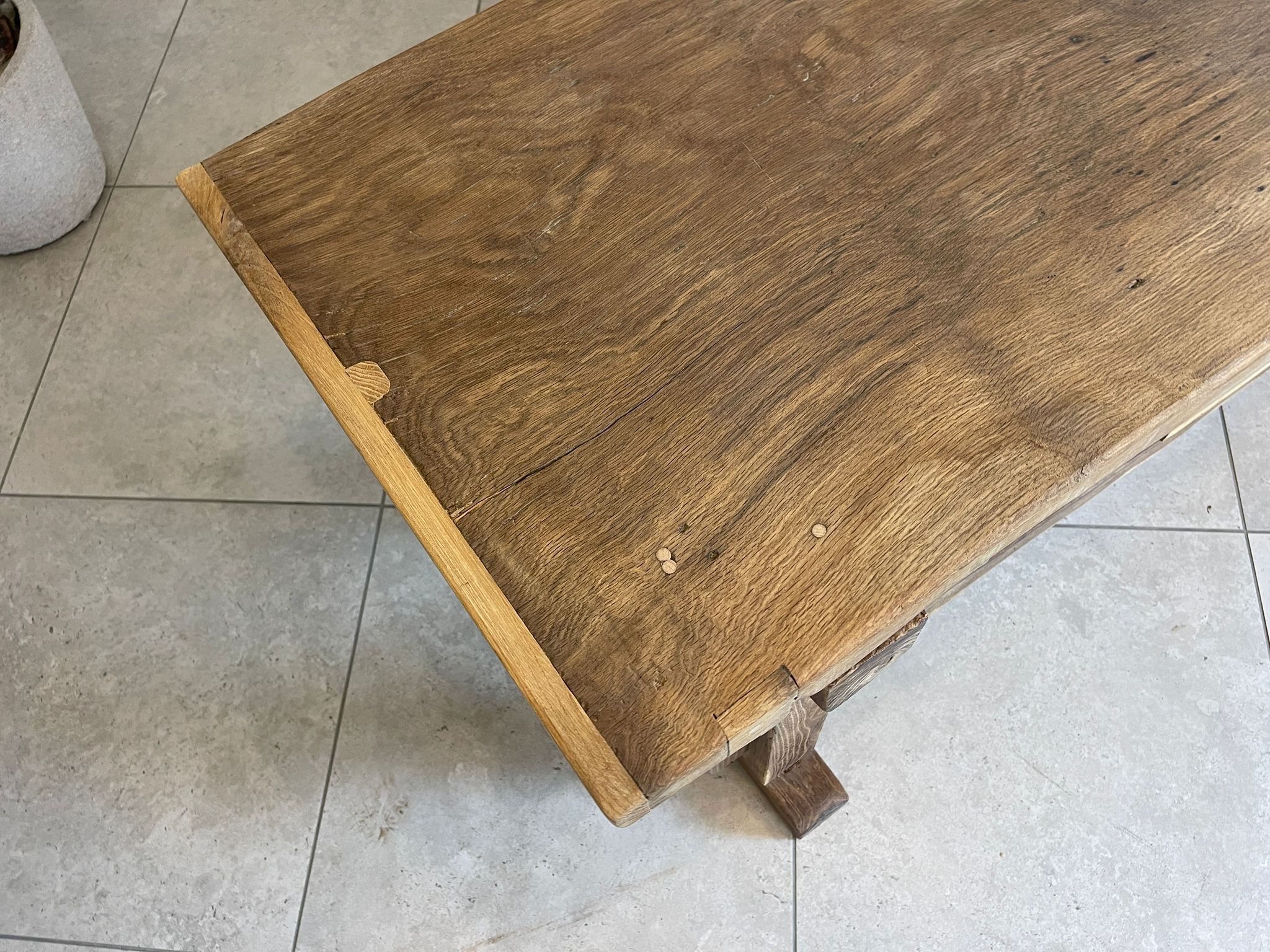 Massive Hobelbank Kräutertisch Thresen Bauerntisch Antik G1037