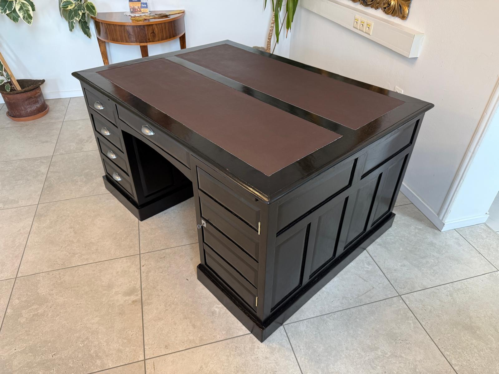 Sale Jugendstil Schreibtisch Schwarz Partnerdesk Partnerschreibtisch G2171