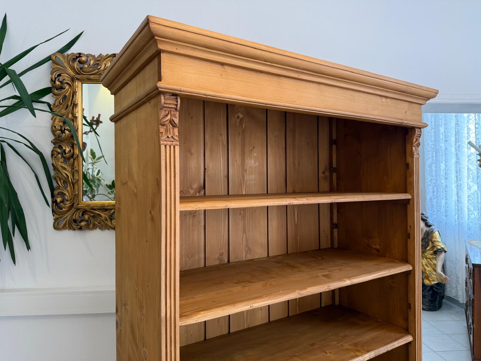 Bücherregal Stellage Antikes Gründerzeit Bücherschrank Naturholz G1984