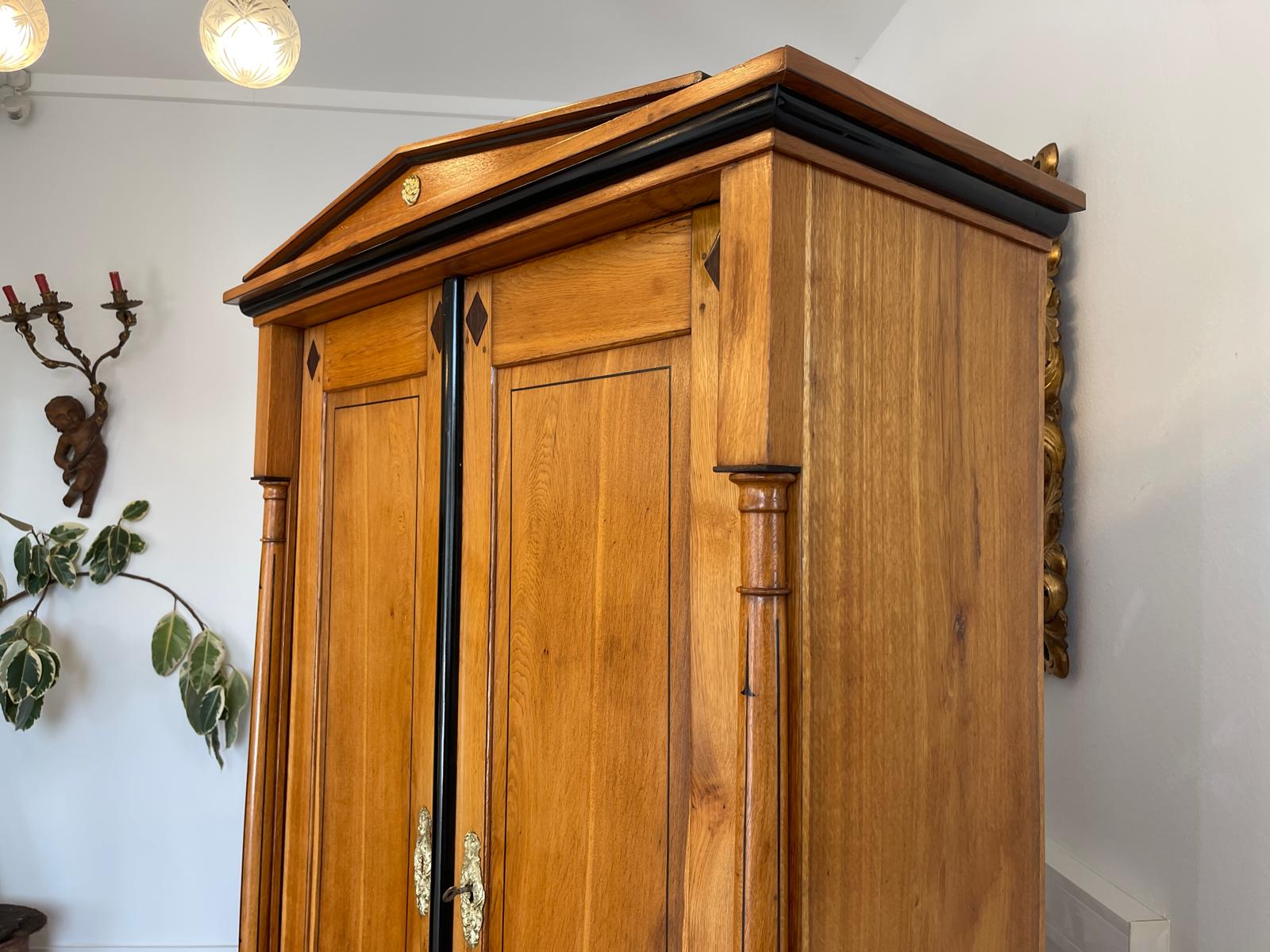 Sale Empire Schrank Säulenschrank Restauriert Antiquität Marketiert G1137